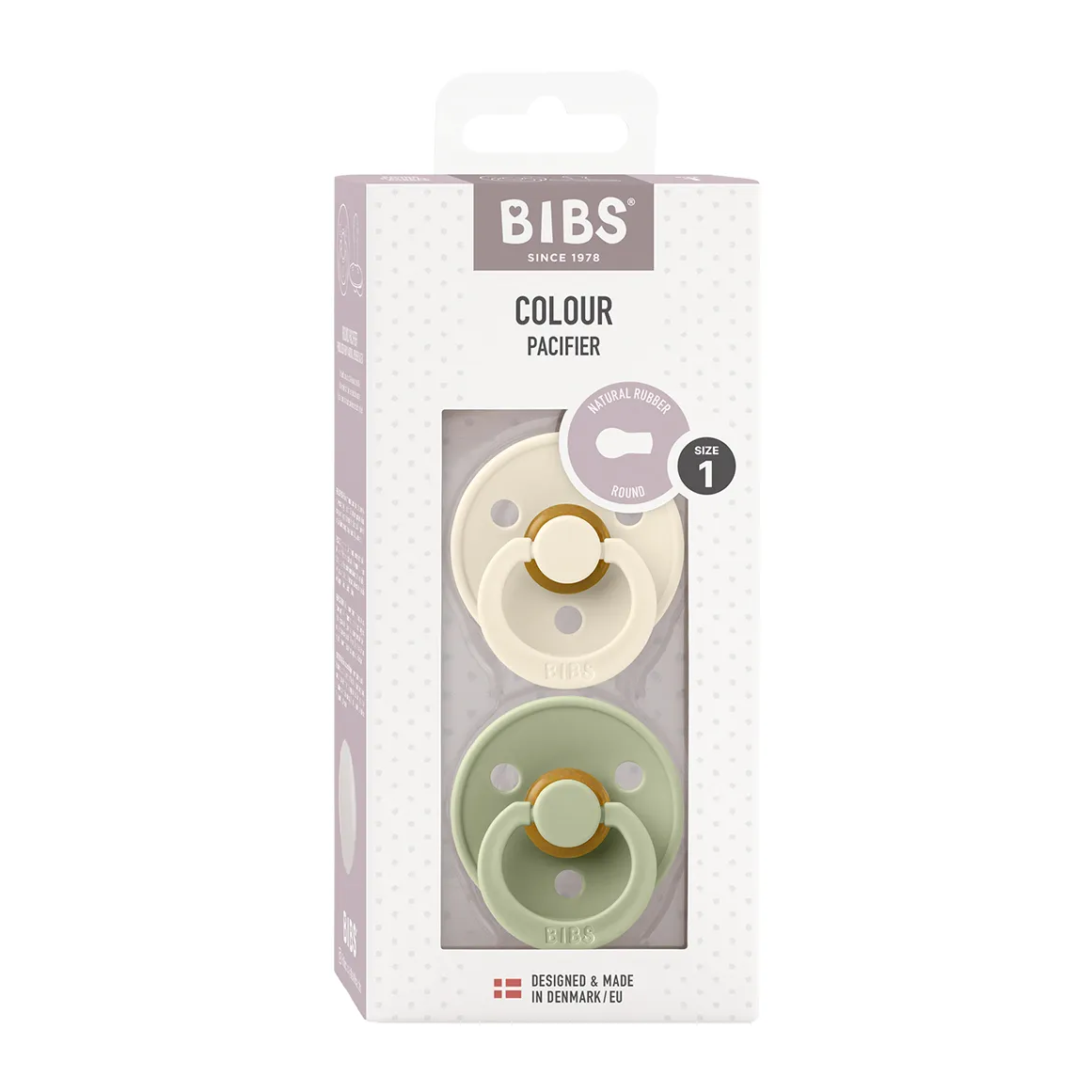 Latex Pacifiers 2-Pack Size 1 - SAGE