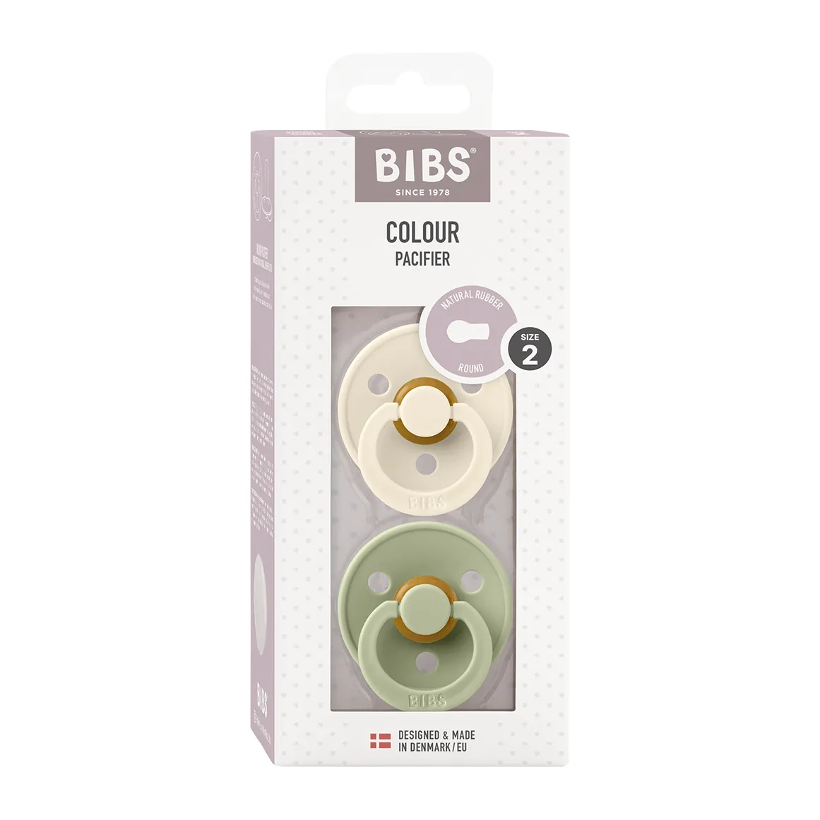 Latex Pacifiers 2-Pack Size 2 - SAGE