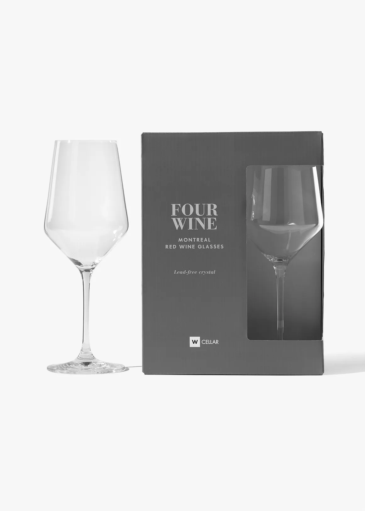 Lead-Free Red Wine Glasses 4 Pack - WCellar - CLEAR