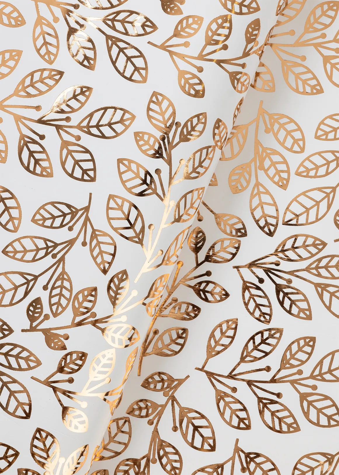 Leaf Foil Gift Wrap 1 m x 700 mm - GOLD