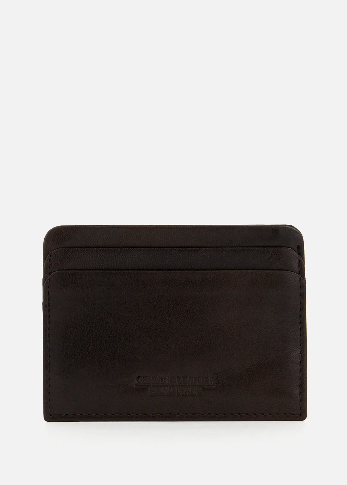 Leather Cardholder - CHOCOLATE
