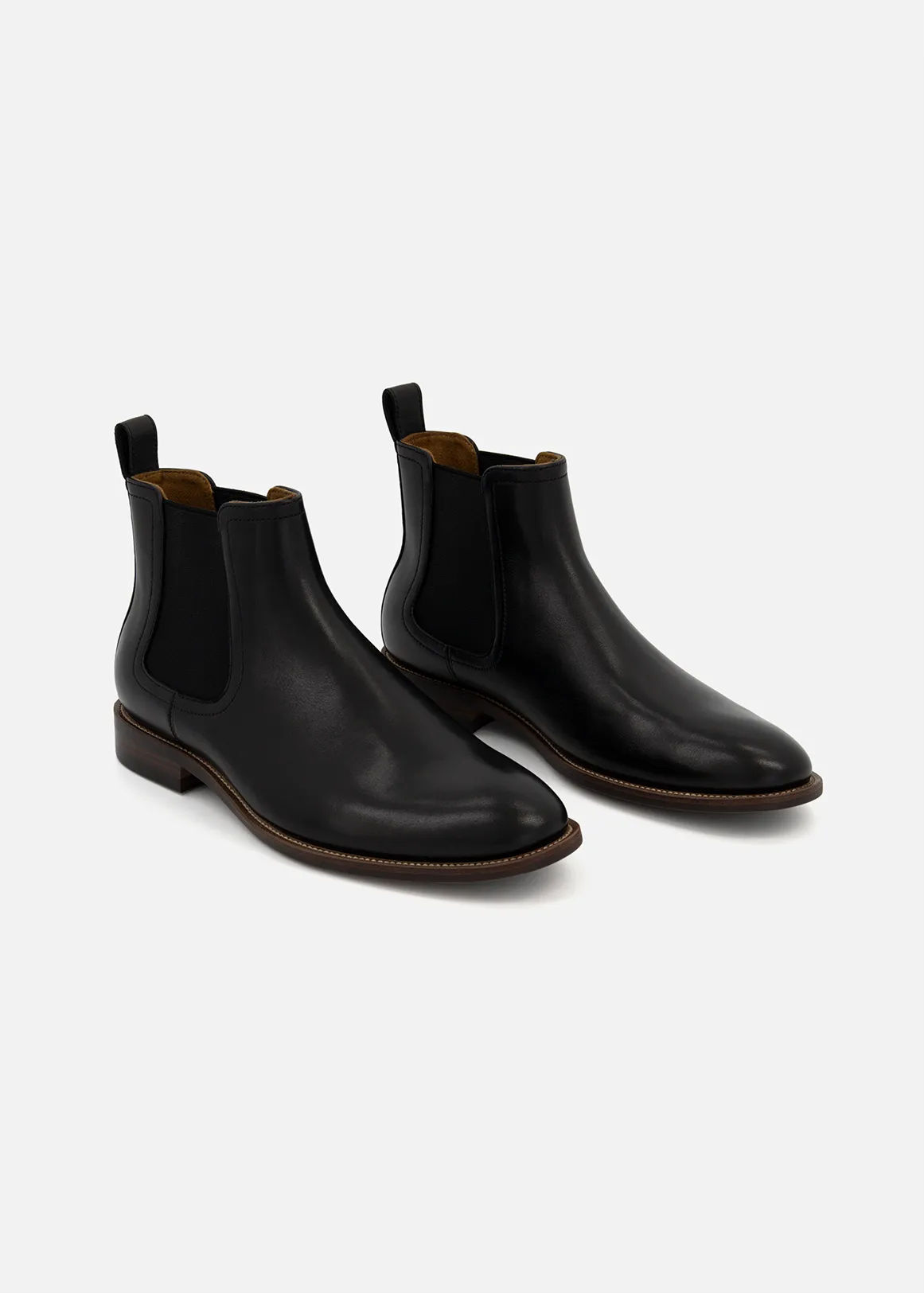 Leather Chelsea Boots - BLACK