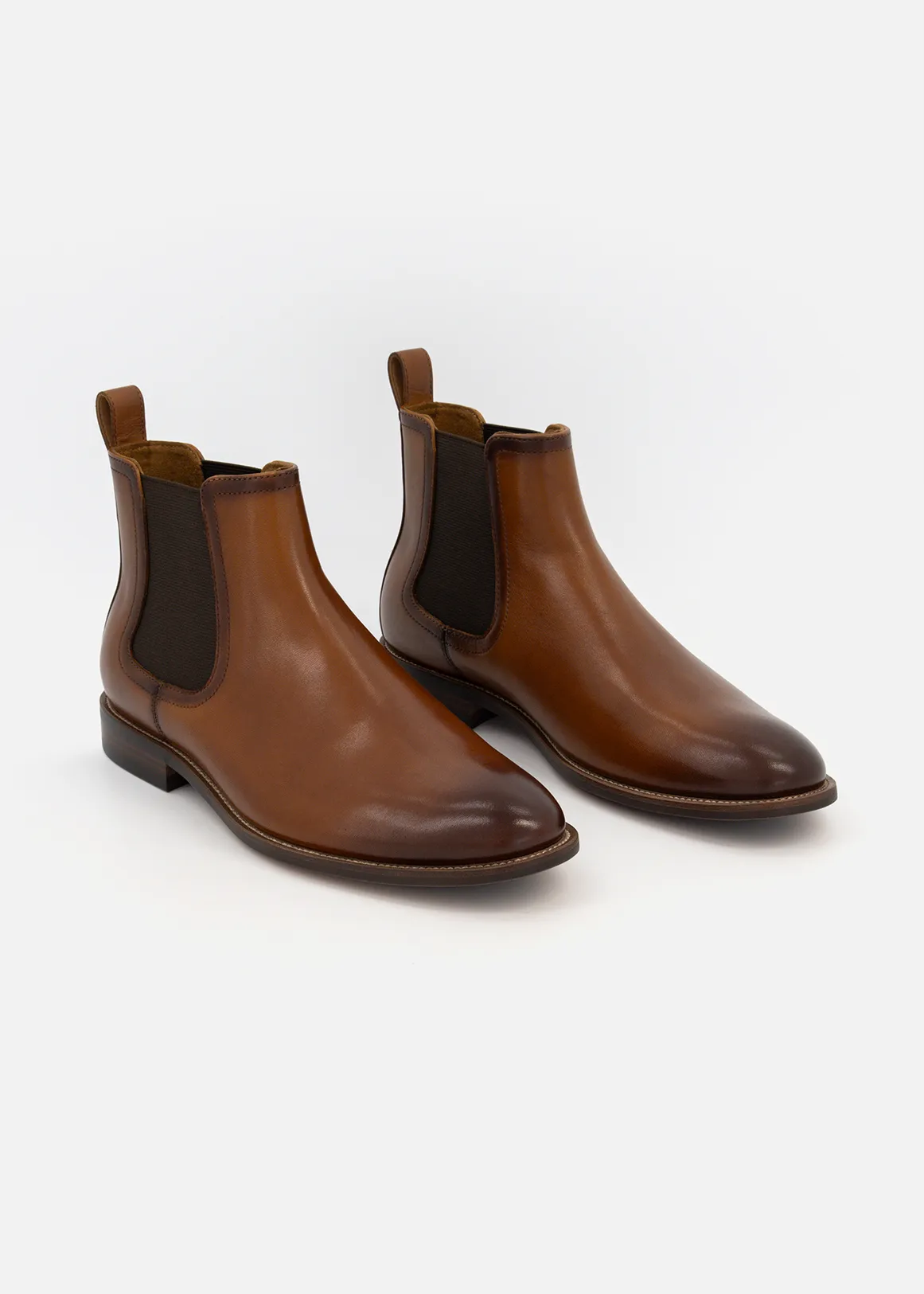 Leather Chelsea Boots - TAN