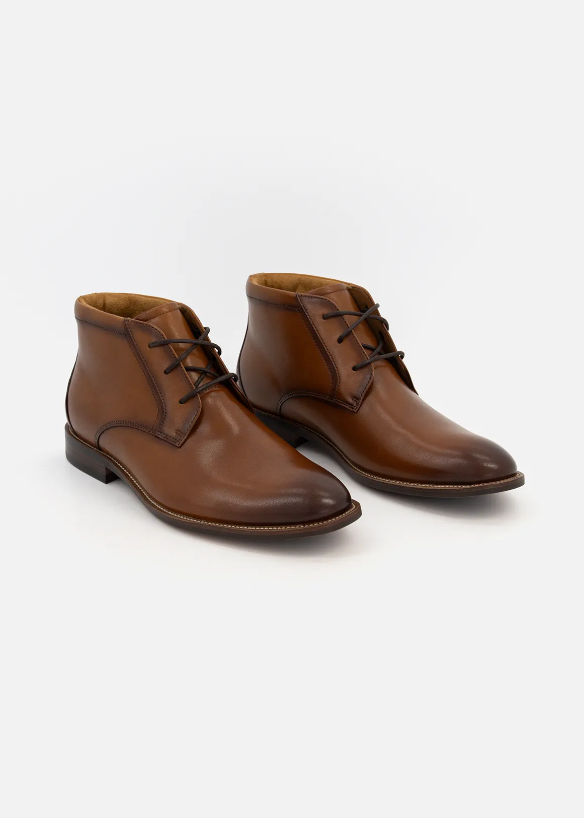 Leather Chukka Boots - TAN