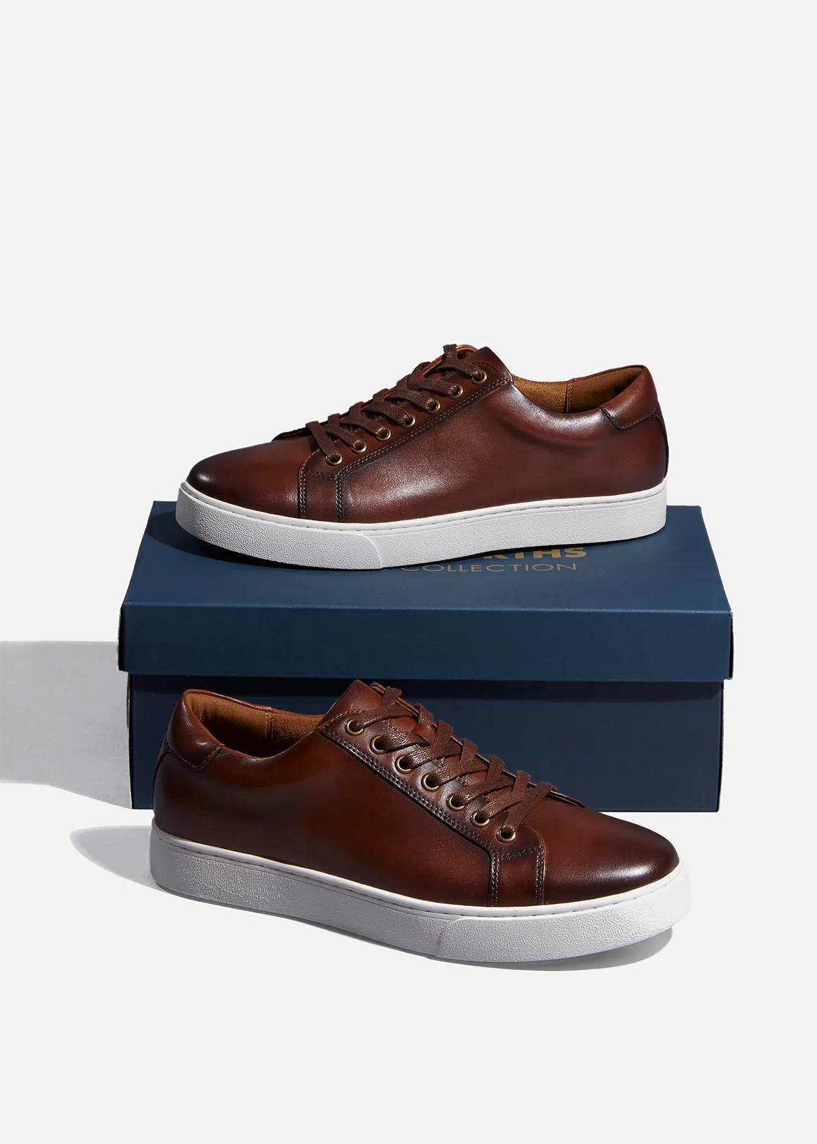 Leather Court Sneakers - Premium - TAN