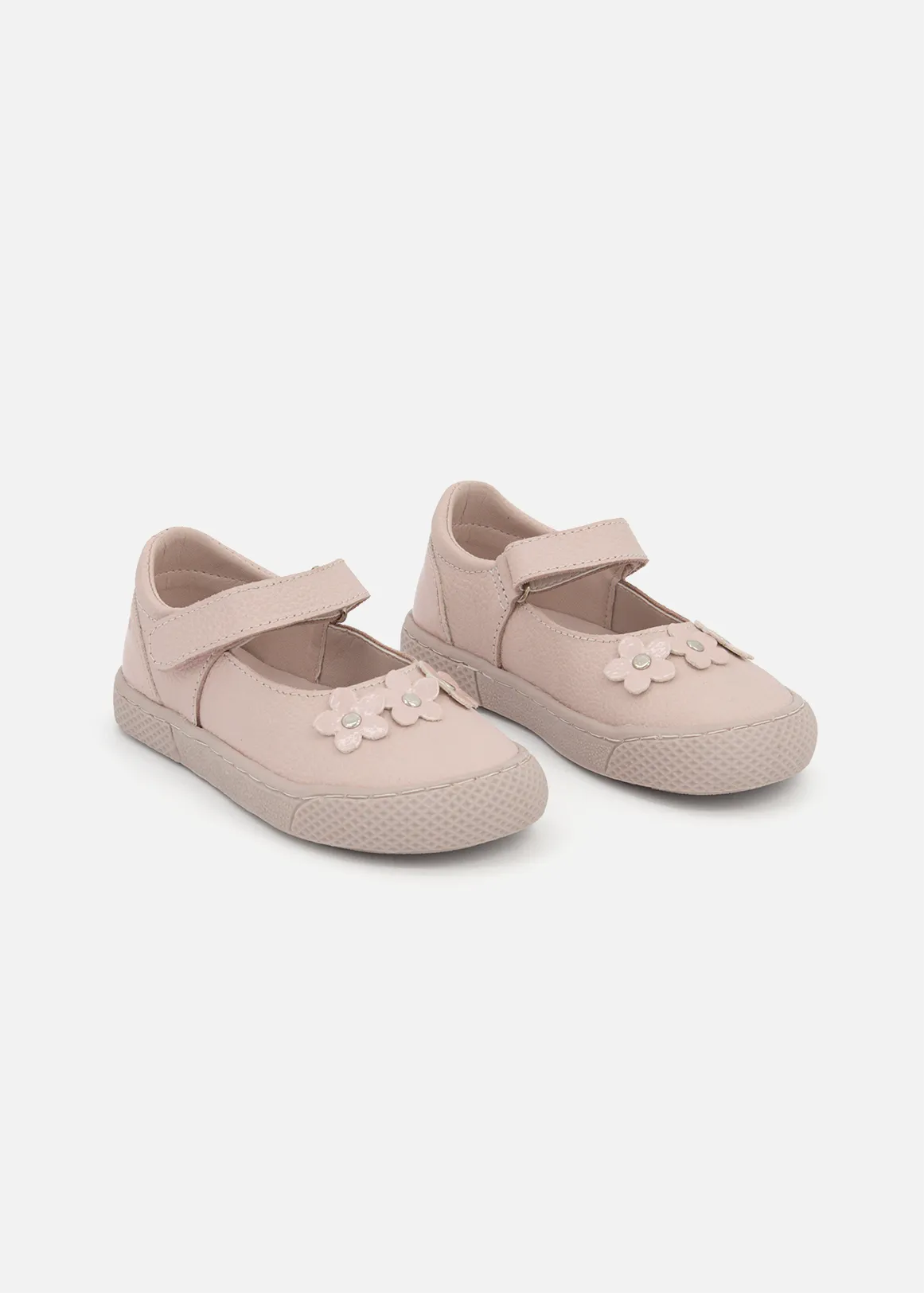 Leather Daisy Mary Jane Sneakers (Size 5-13) Younger Girl - DUSTY PINK