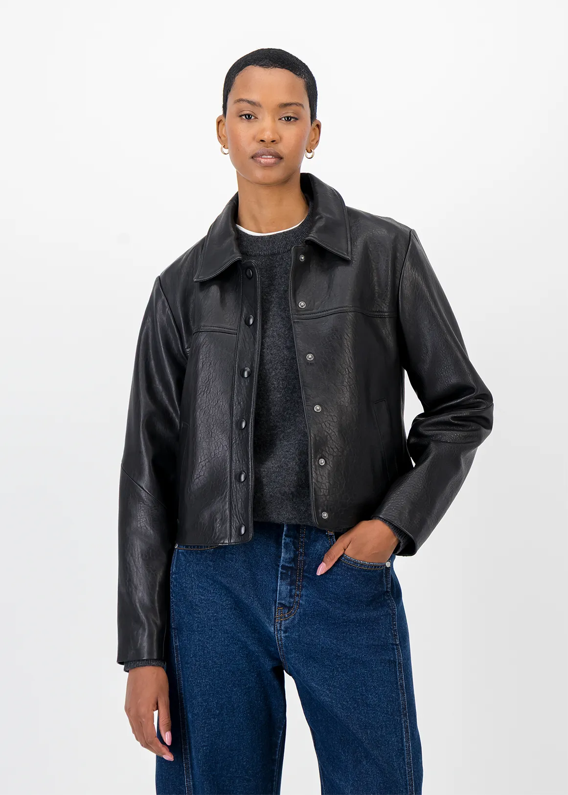 Leather Jacket - Premium - BLACK