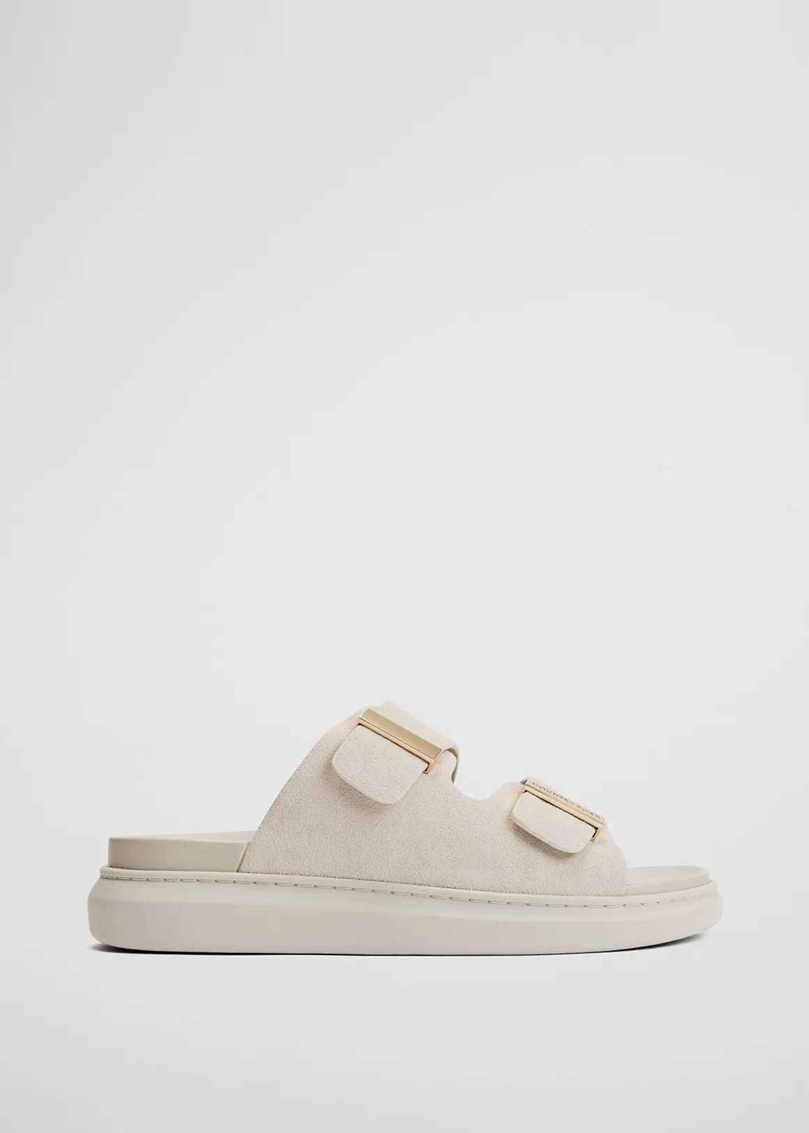 Leather Keeper Sandal - OAT MILK