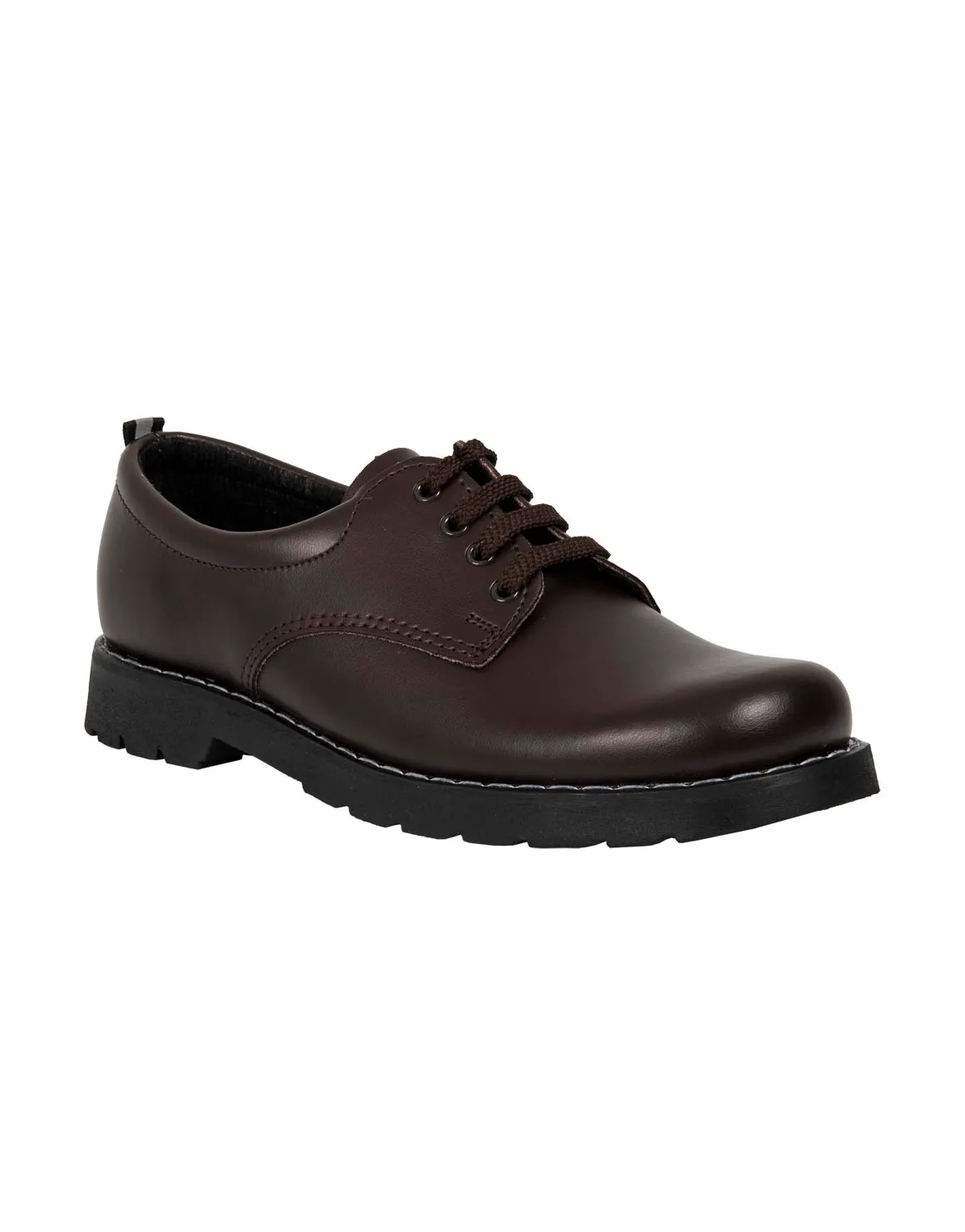 Leather Lace-up School Shoes (Size 2-12) Older Boy - BROWN