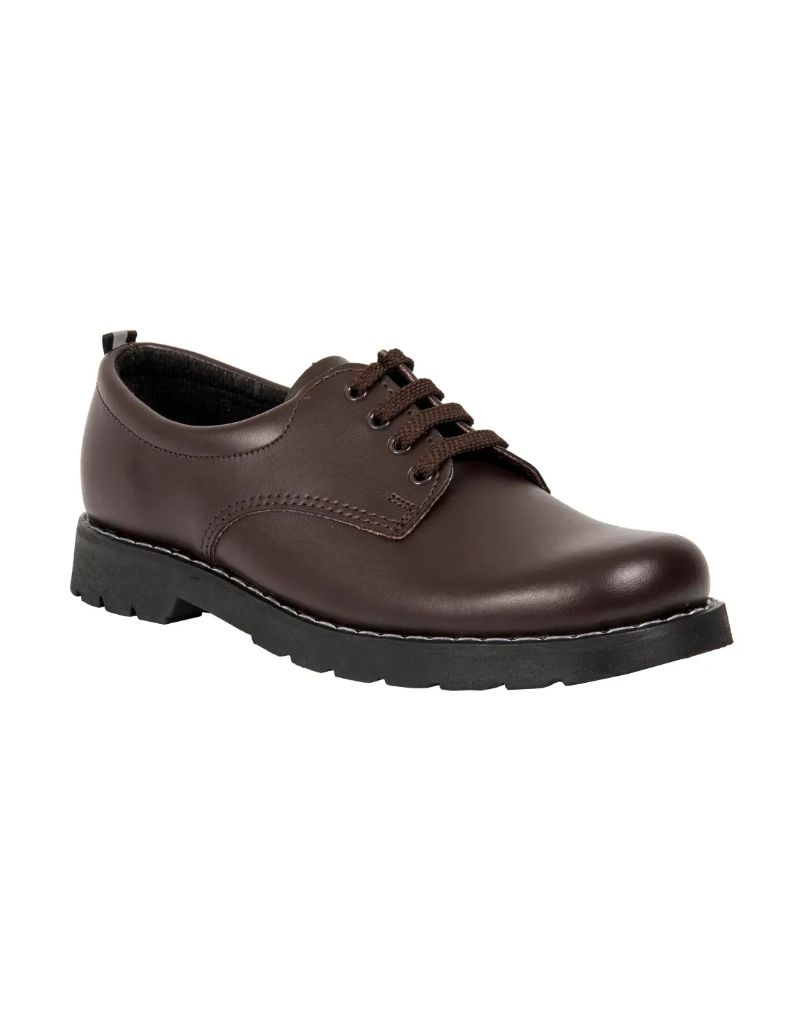 Leather Lace-up School Shoes (Size 8-1) Younger Boys - BROWN
