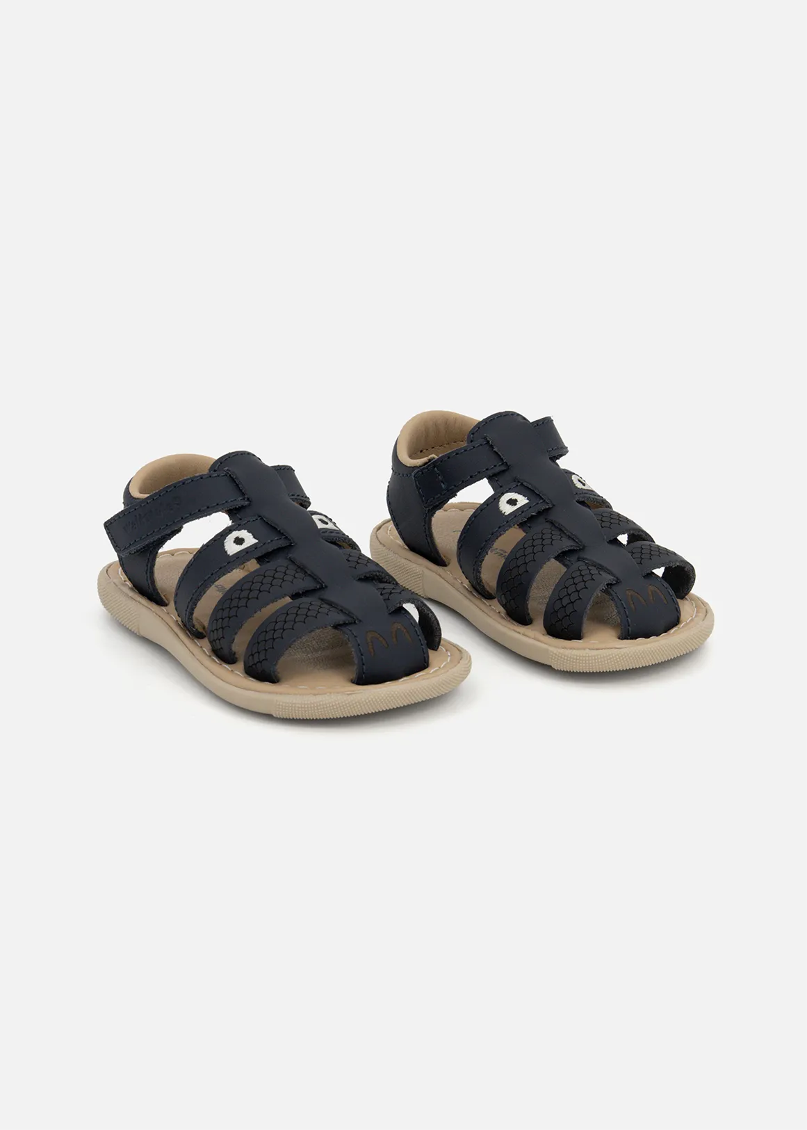 Leather Novelty Sandals - NAVY