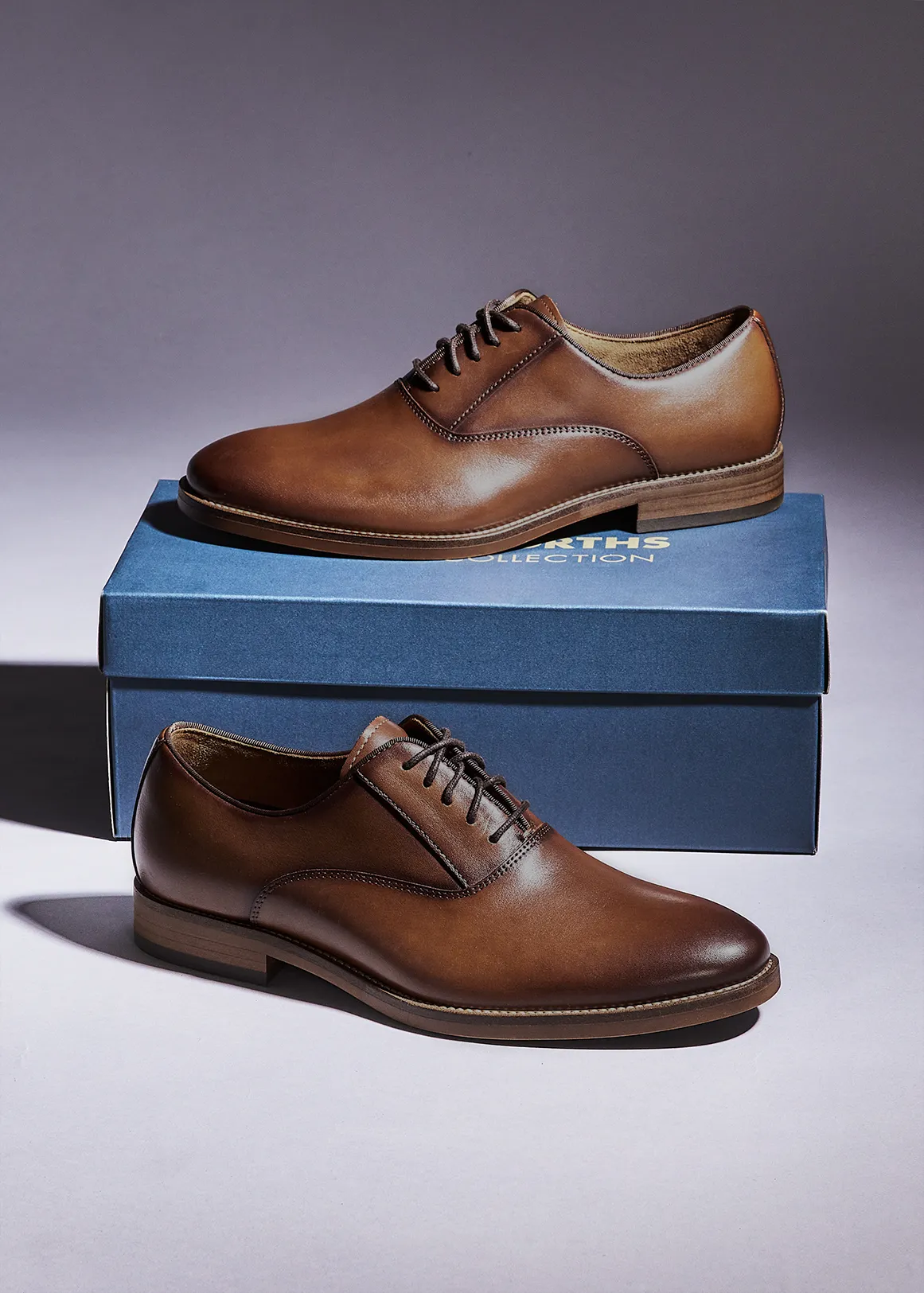 Leather Oxford Shoes - Premium - TAN