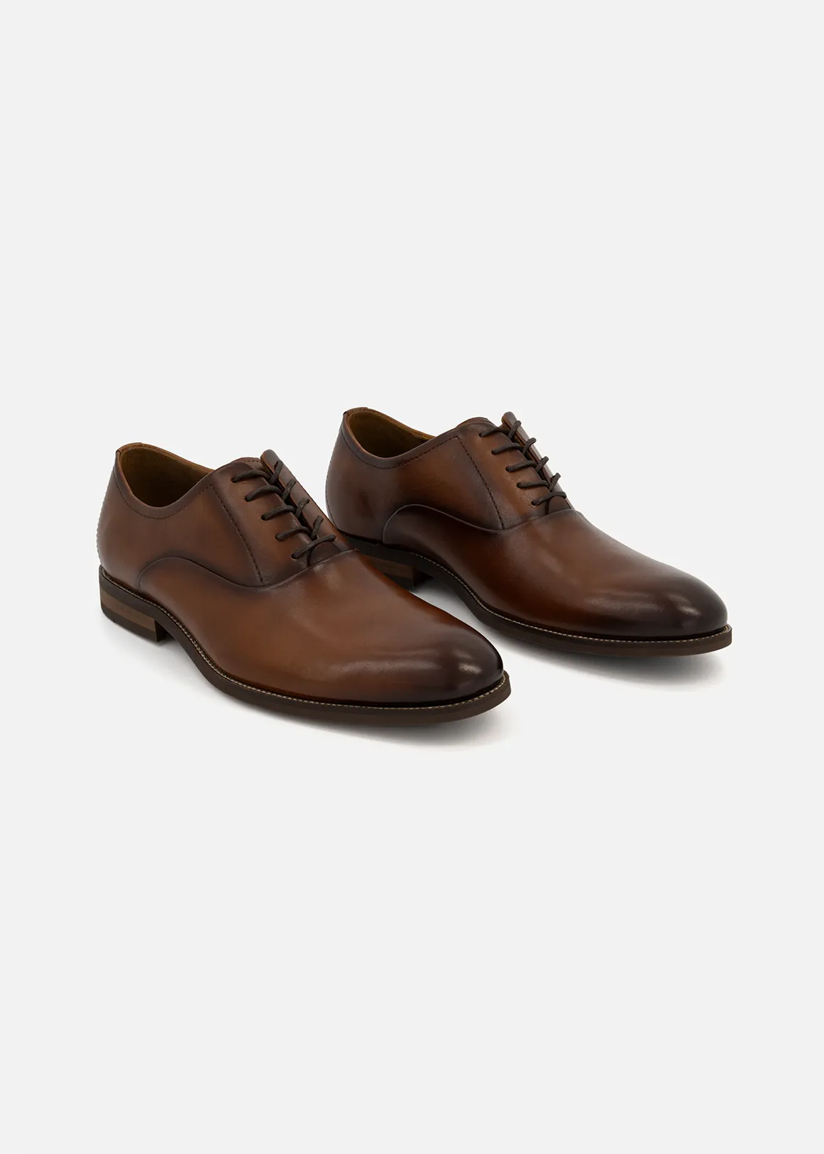 Leather Oxford Shoes - Premium - TAN