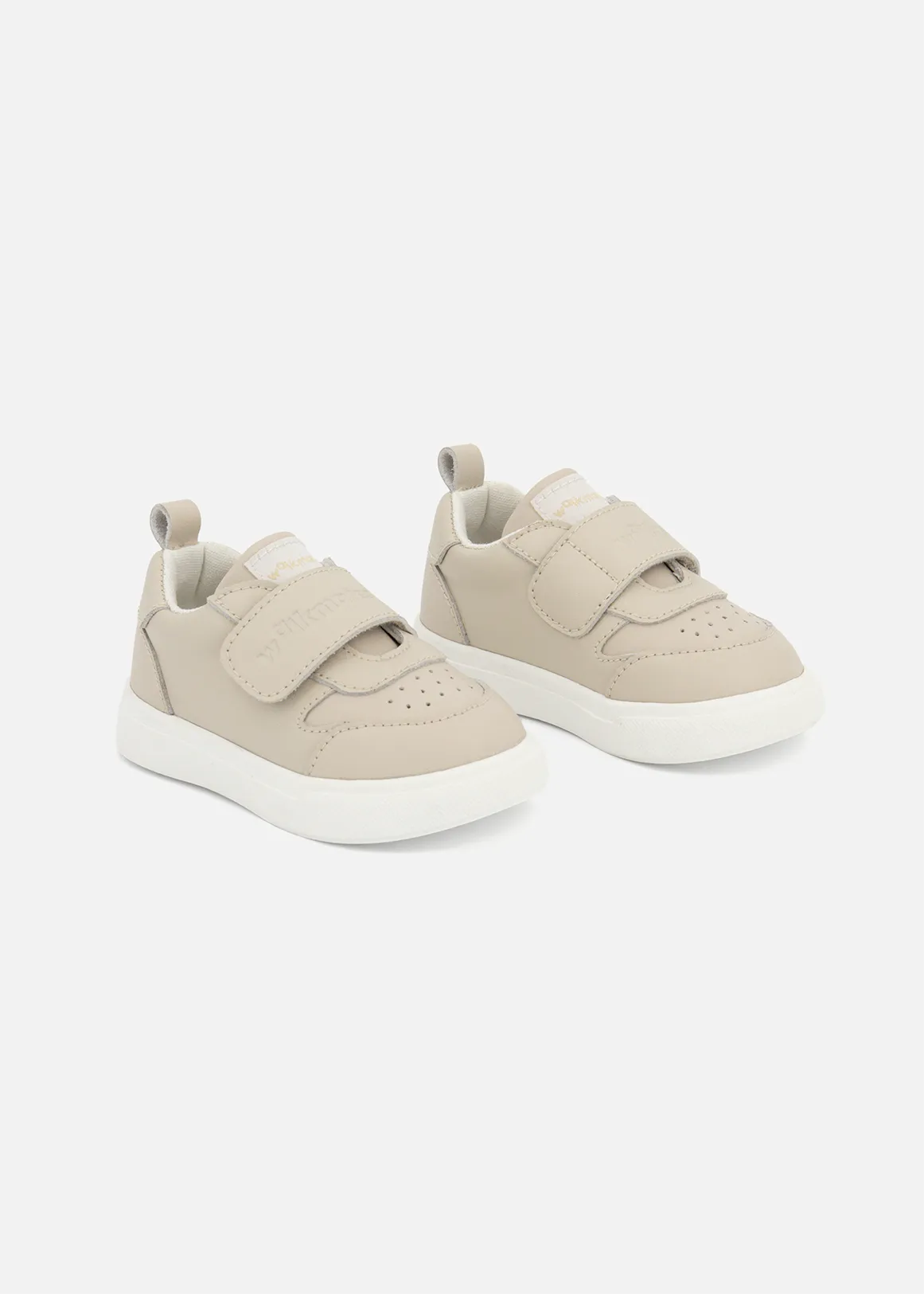 Leather Sneakers - NATURAL