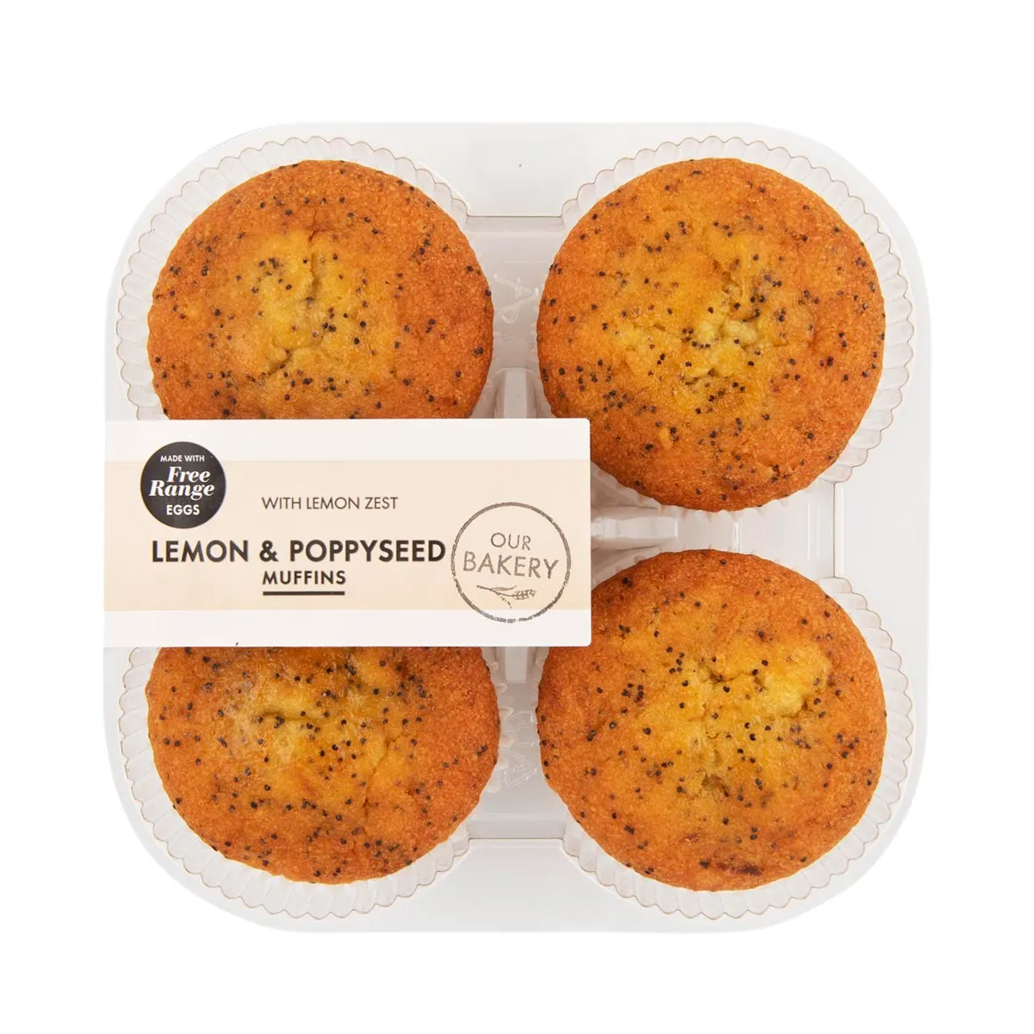 Lemon & Poppyseed Muffins 4 pk