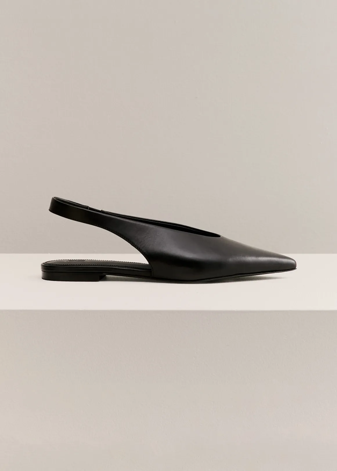 Lennox Slingback Flat - BLACK