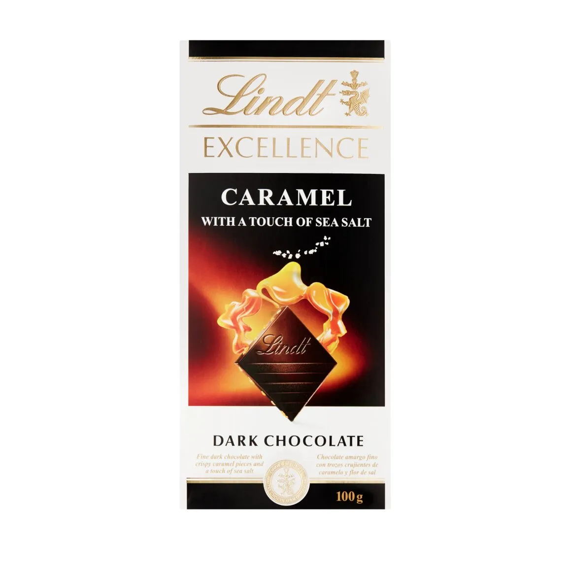 Lindt Excellence Caramel Dark Chocolate 100 g