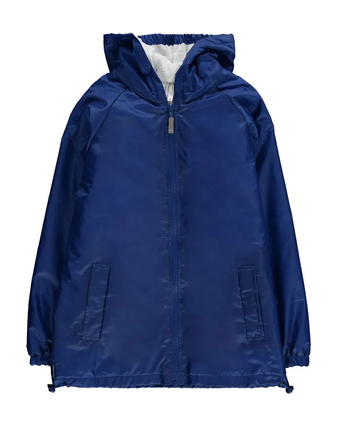 Lined Reflective Hooded Rain Jacket - ROYAL