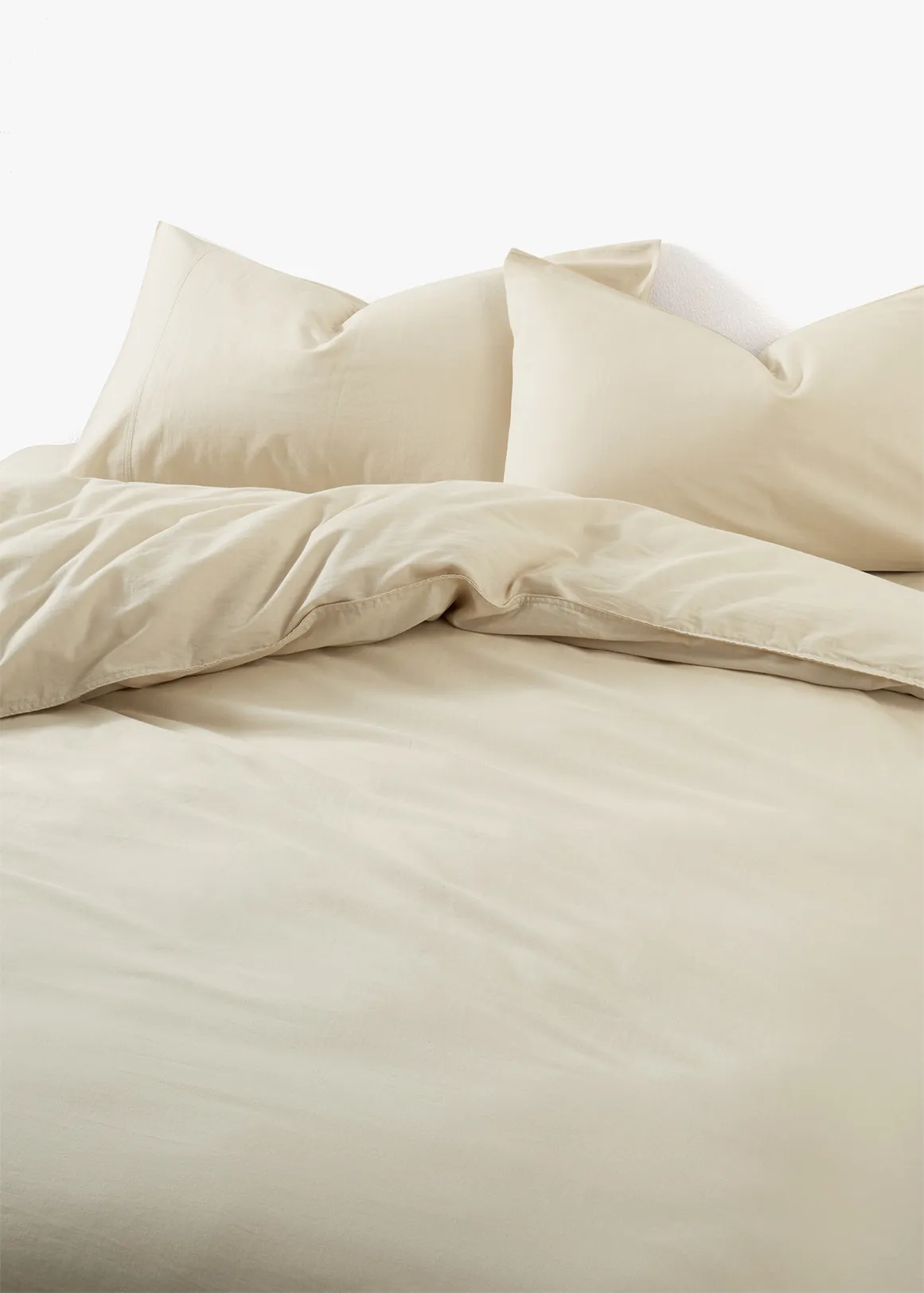 Linen Blend Duvet Cover Set - NATURAL
