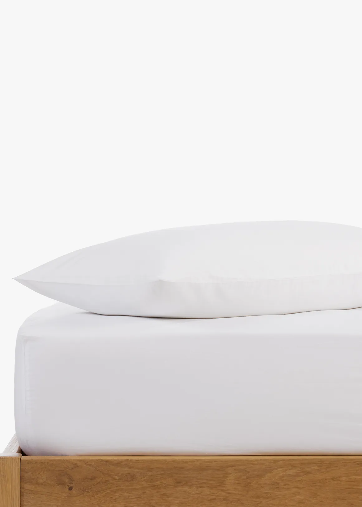 Linen Blend King Pillowcase - WHITE