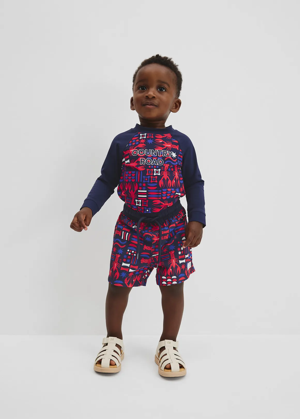 Lobster Geometric Board Short - NAVY