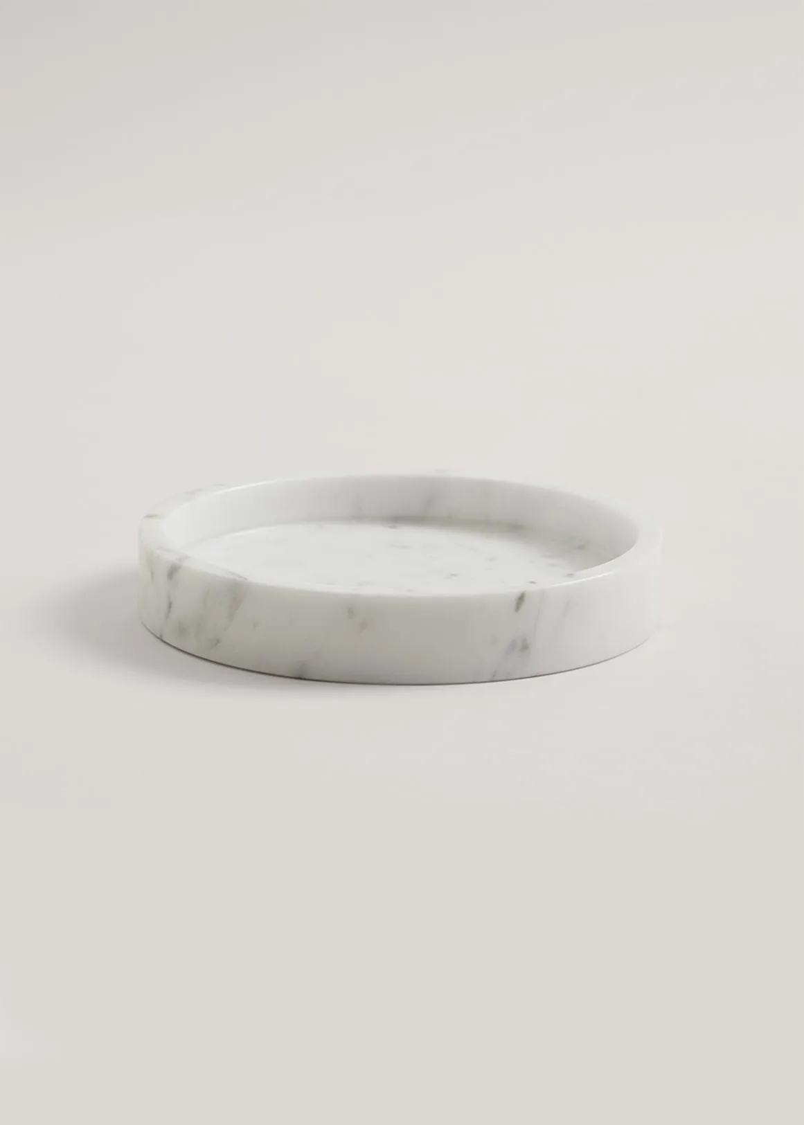 Loft Marble Round Tray - SNOW