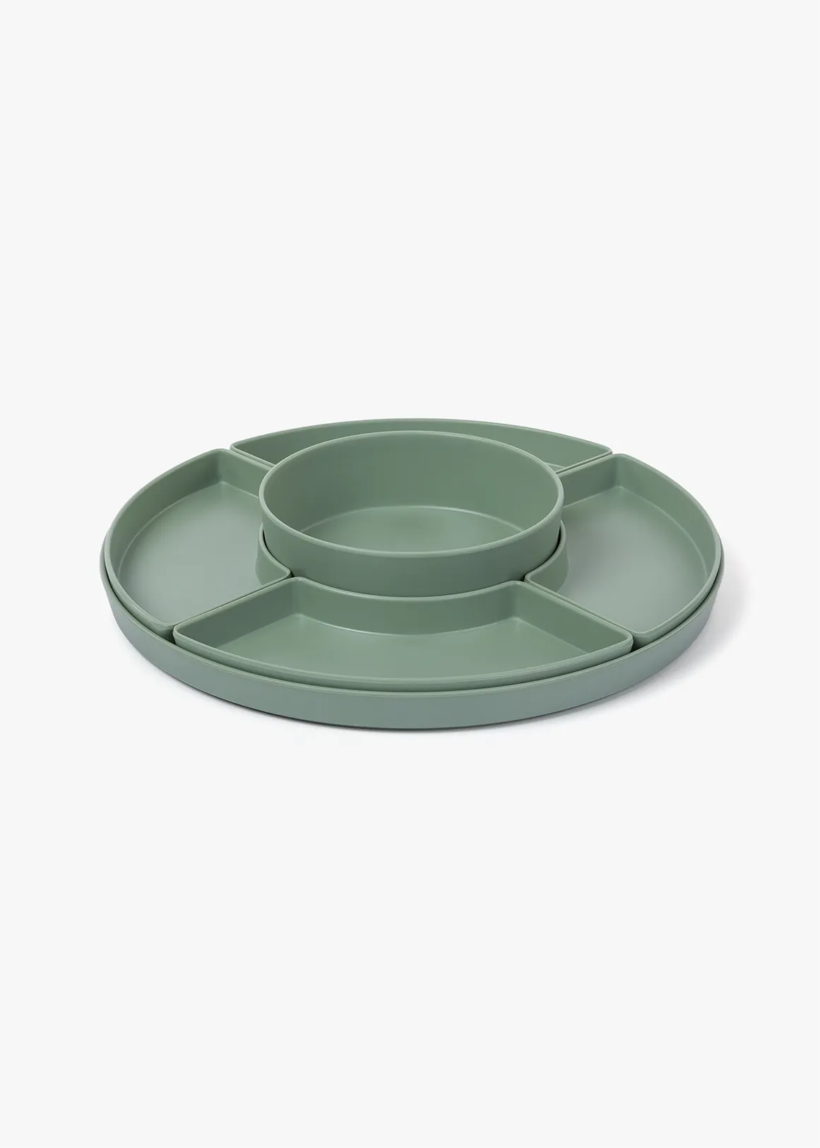 Loft Snack Bowl with Removable Trays - SAGE