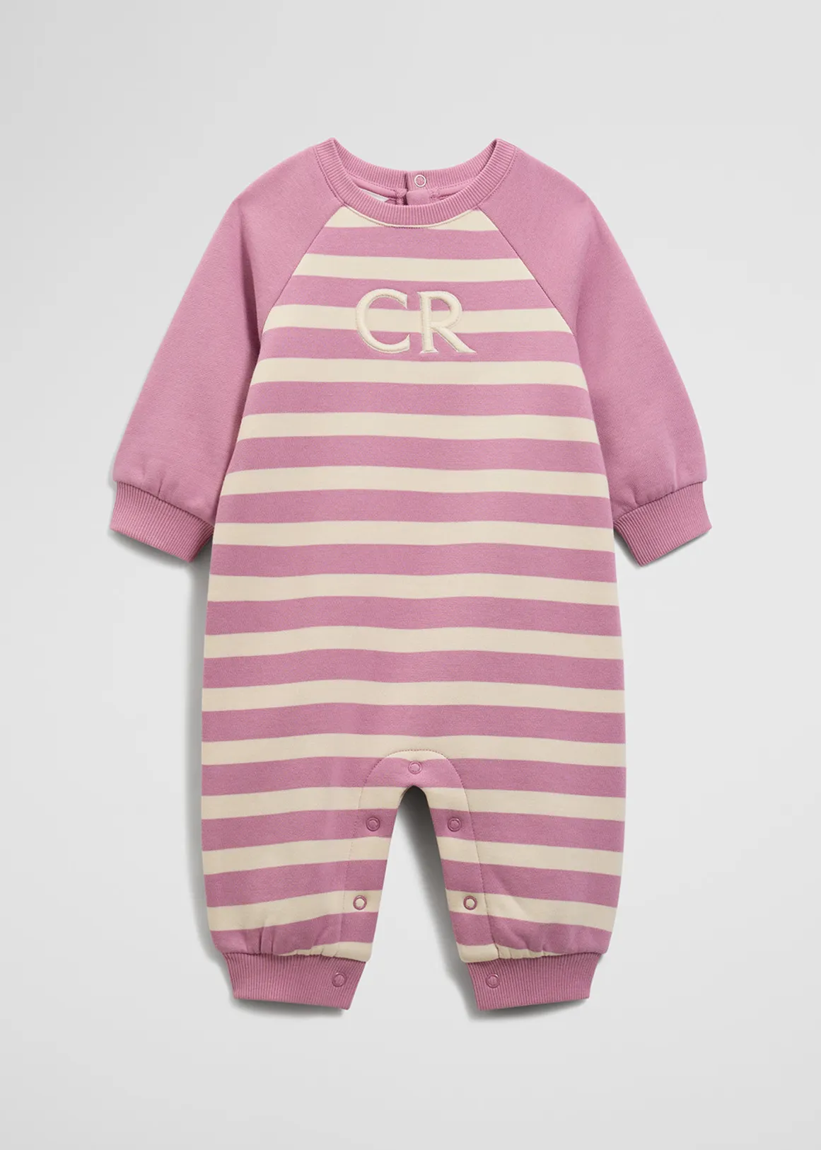 Logo Oversized Jumpsuit - BERRY STRIPE