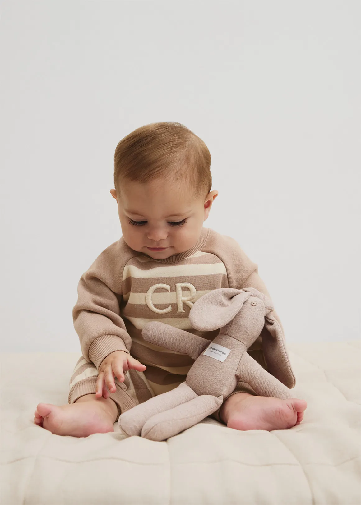 Logo Oversized Jumpsuit - MUSHROOM STRIPE