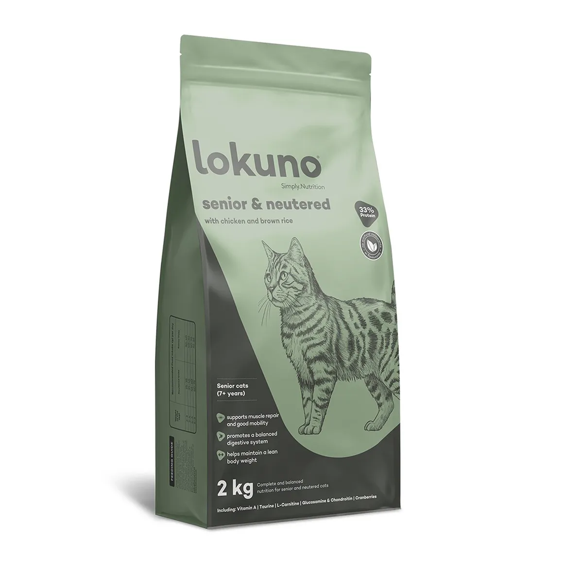 Lokuno Senior & Neutered Cat Food 2 kg
