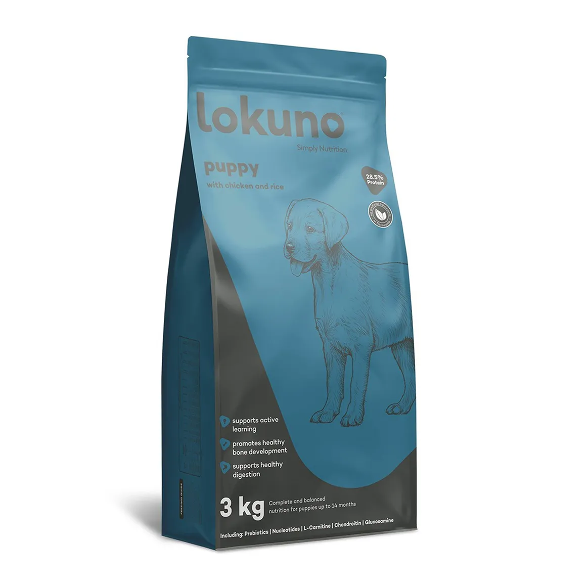 Lokuno with Chicken & Rice Puppy Food 3 kg