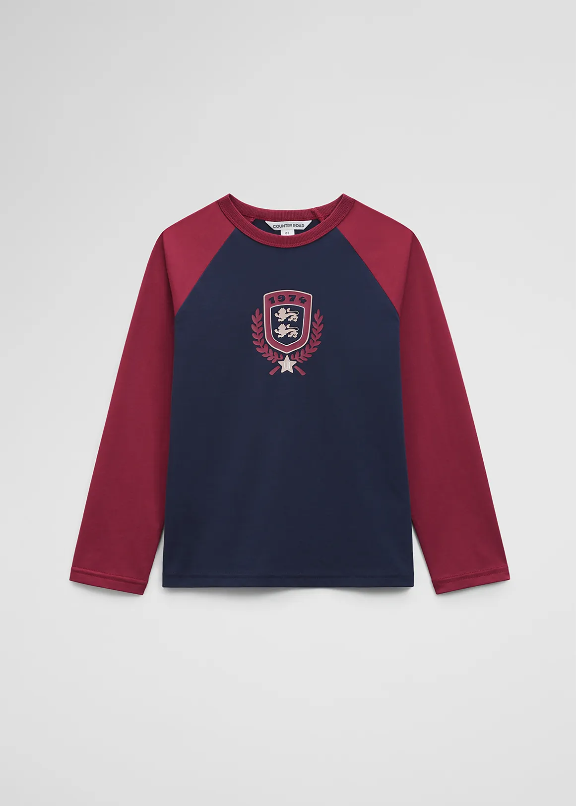 Long Sleeve Contrast Champ T-Shirt - NAVY