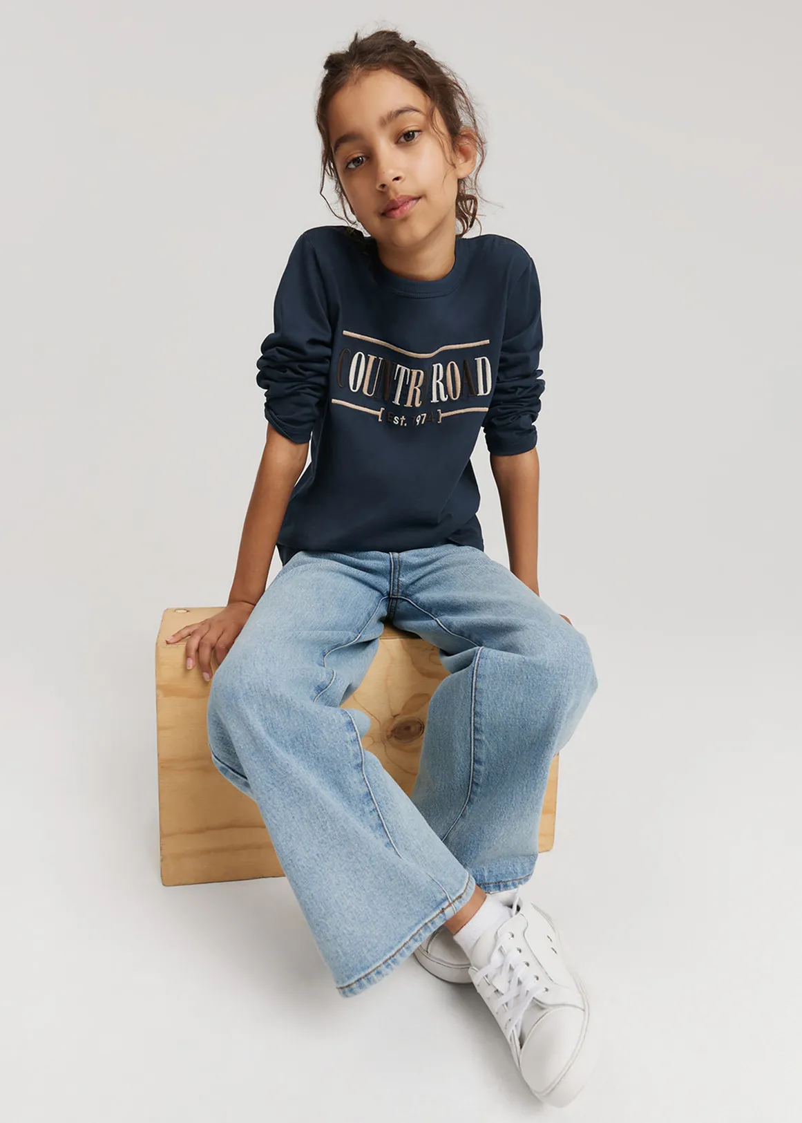 Long Sleeve Heritage Tee - NAVY MULTI