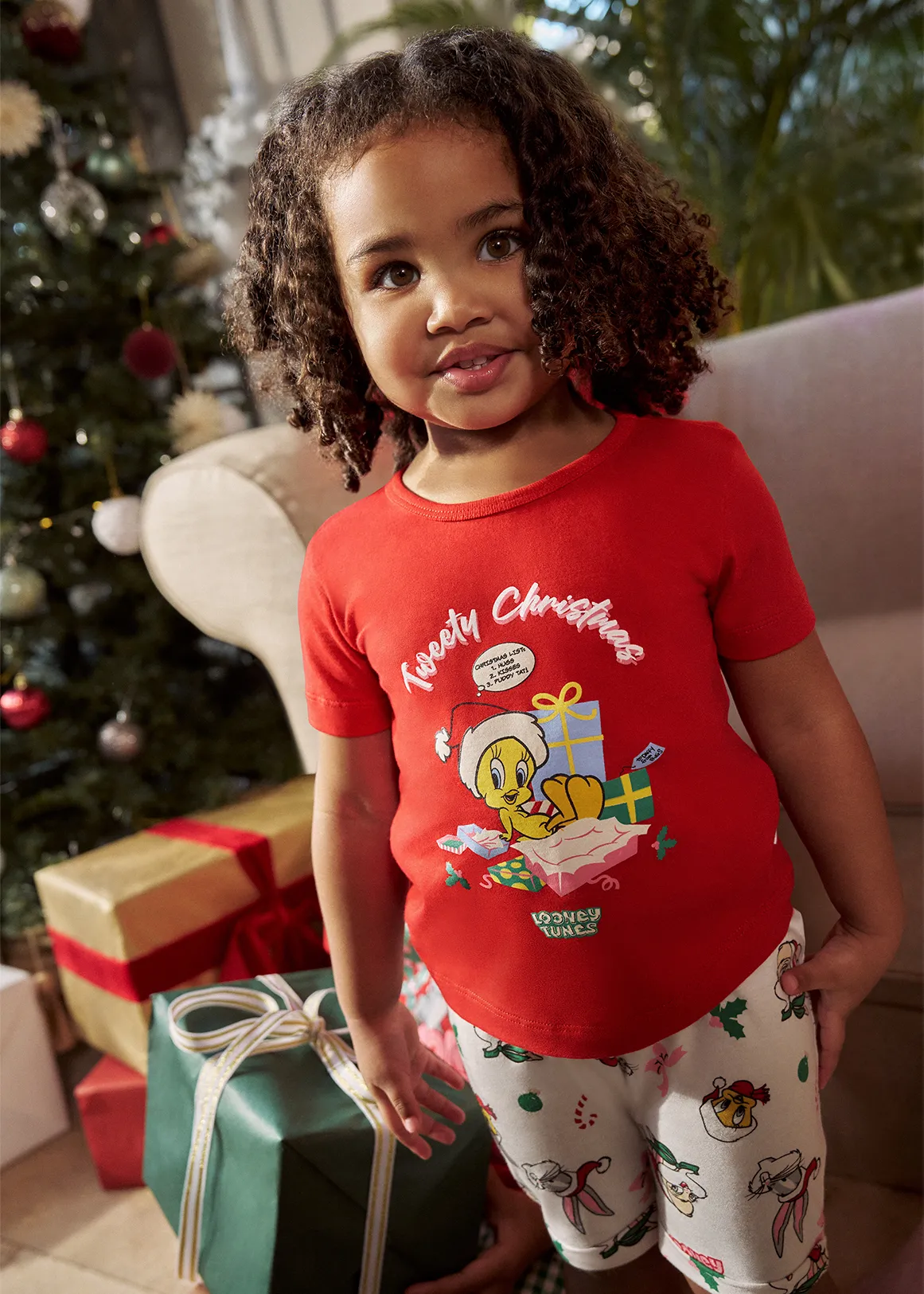 Looney Tunes Christmas Cotton Pyjamas - X RED