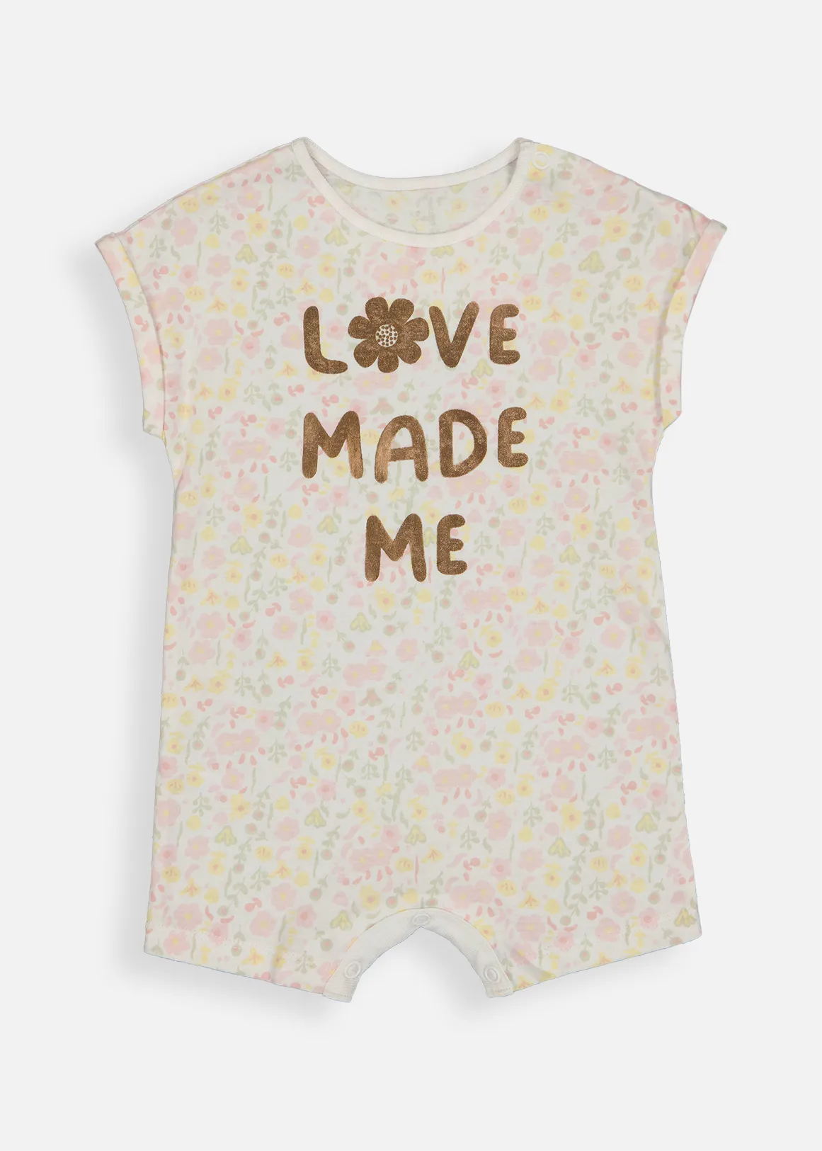 Love Made Me Floral Cotton Romper - X PINK