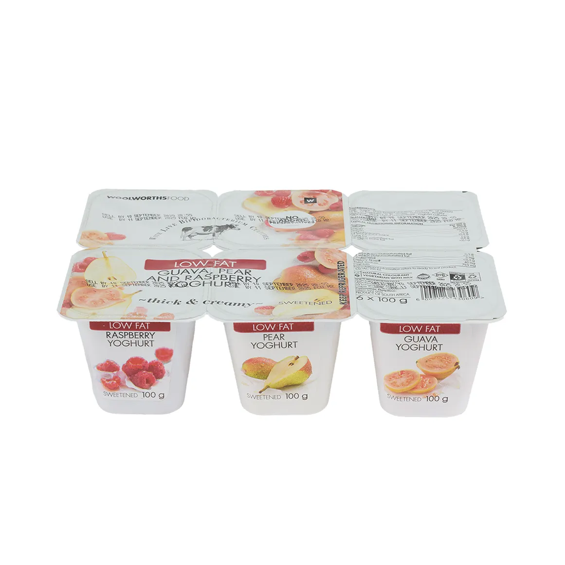 Low Fat Guava, Pear & Raspberry Yoghurt 6 x 100 g