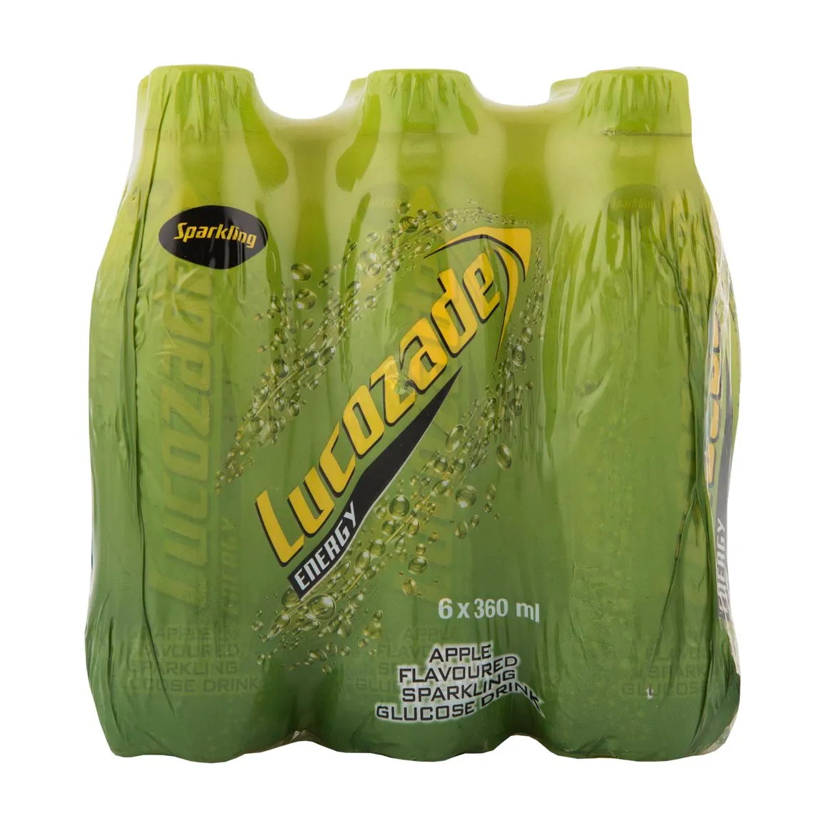 Lucozade Apple Flavoured Sparkling Glucose Drink 6 x 360 ml