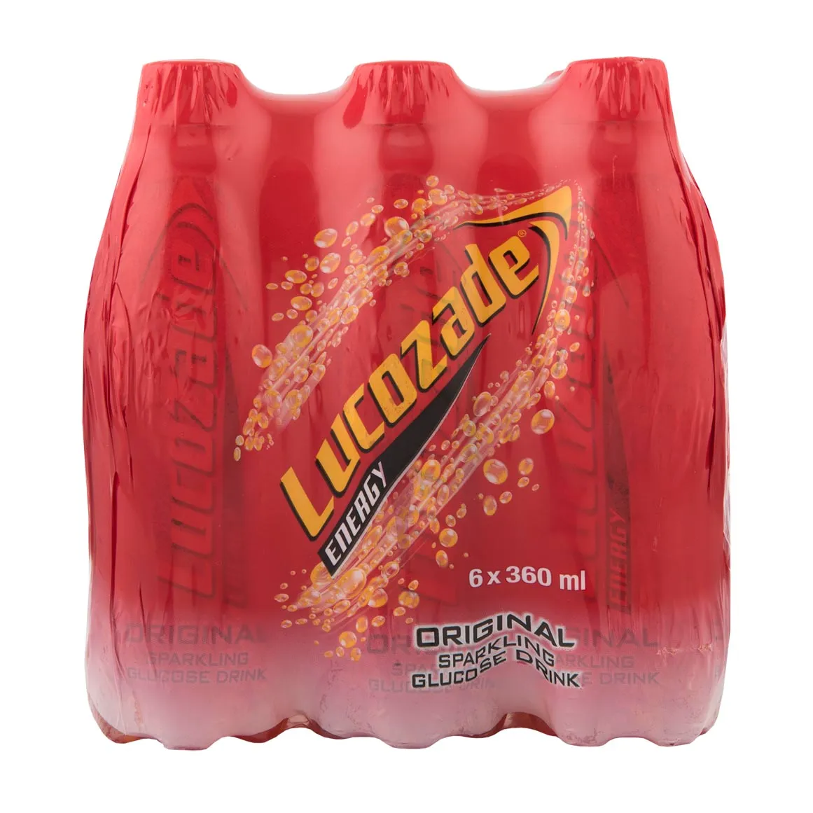Lucozade Original Sparkling Glucose Drink 6 x 360 ml