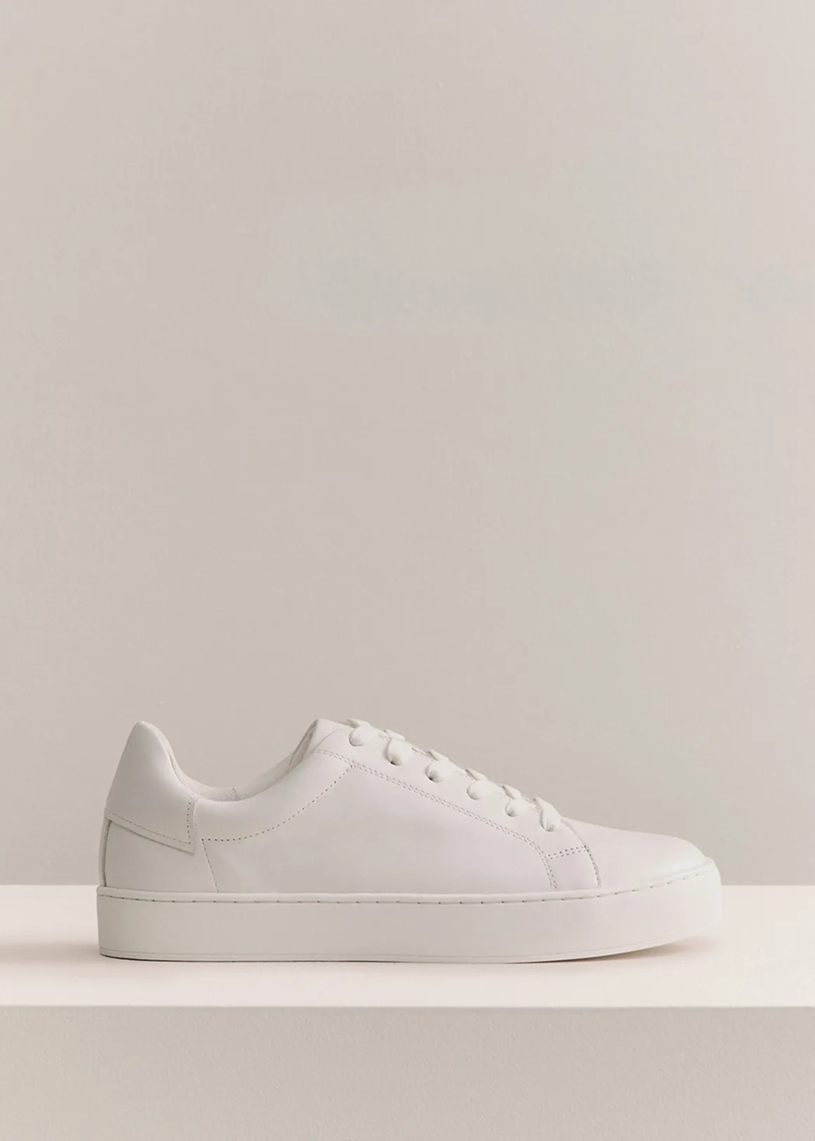 Lyons Leather Sneaker - WHITE