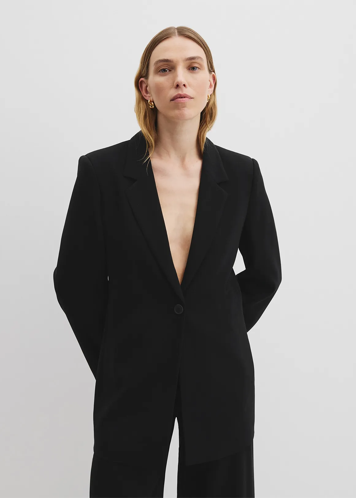 MIT Slim Blazer - BLACK