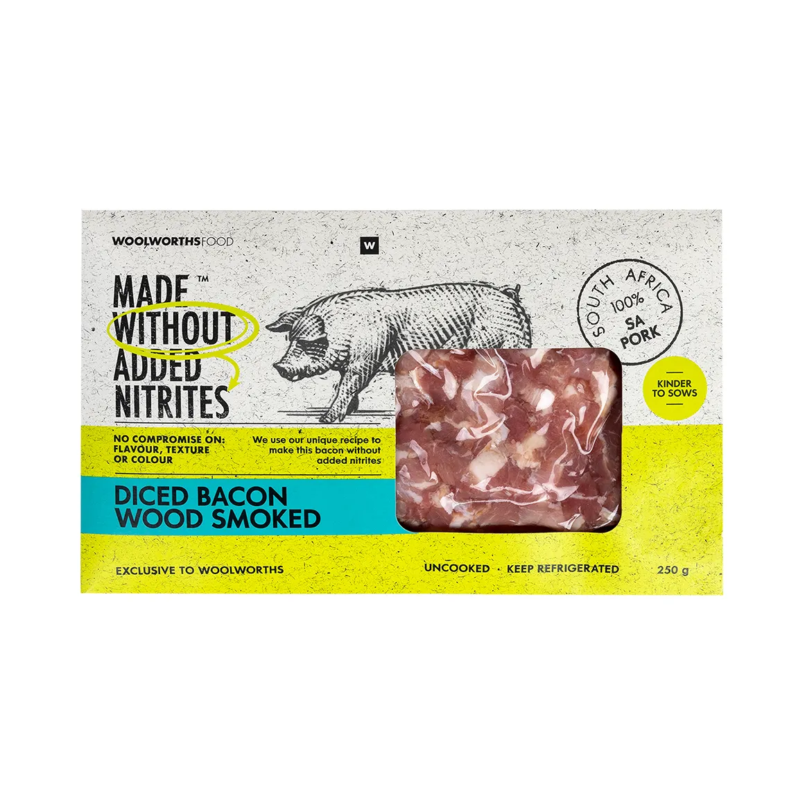 Made Without Added Nitrites  Wood Smoked Diced Bacon 250 g