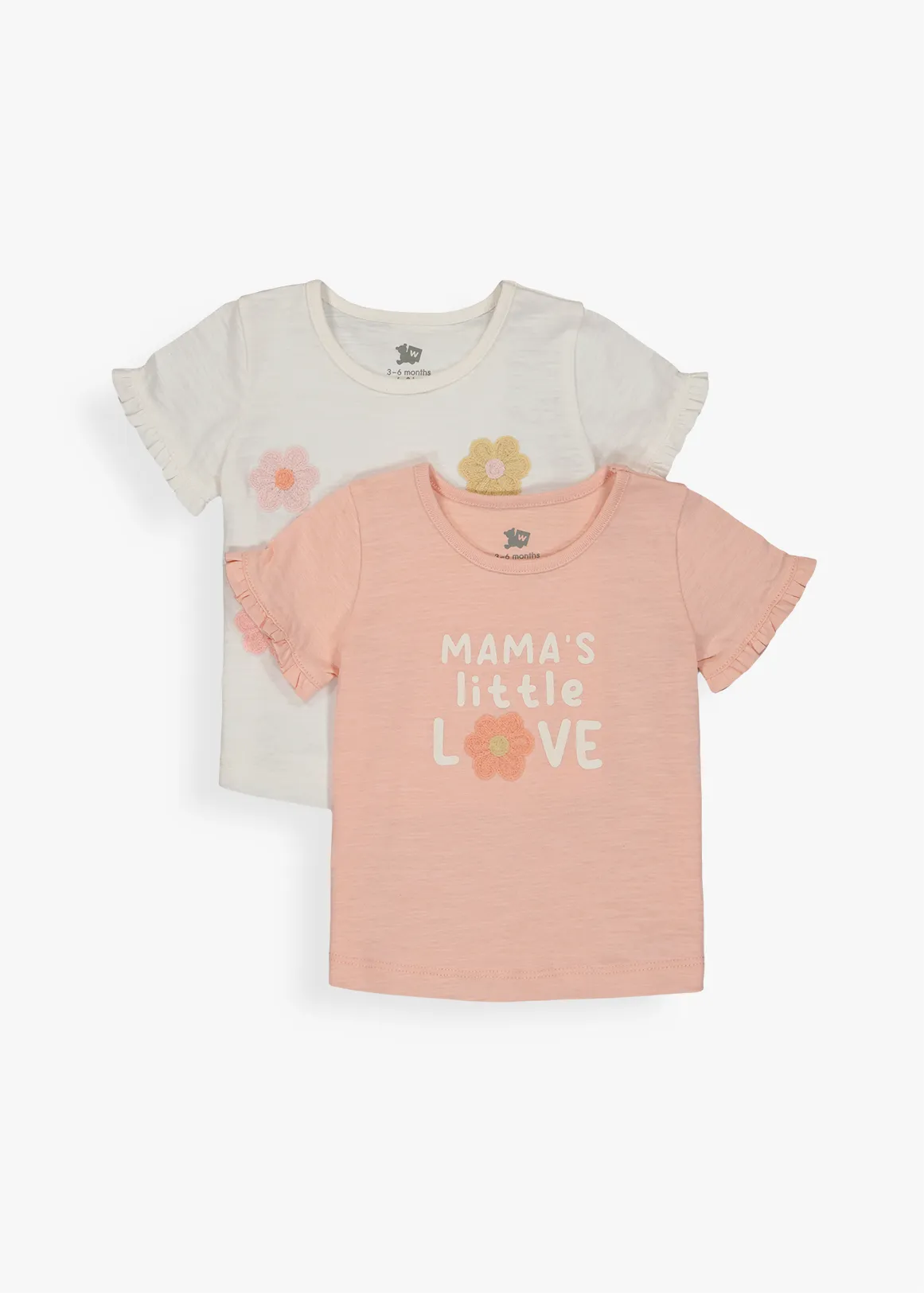 Mama Cotton T-shirts 2 Pack - X CORAL