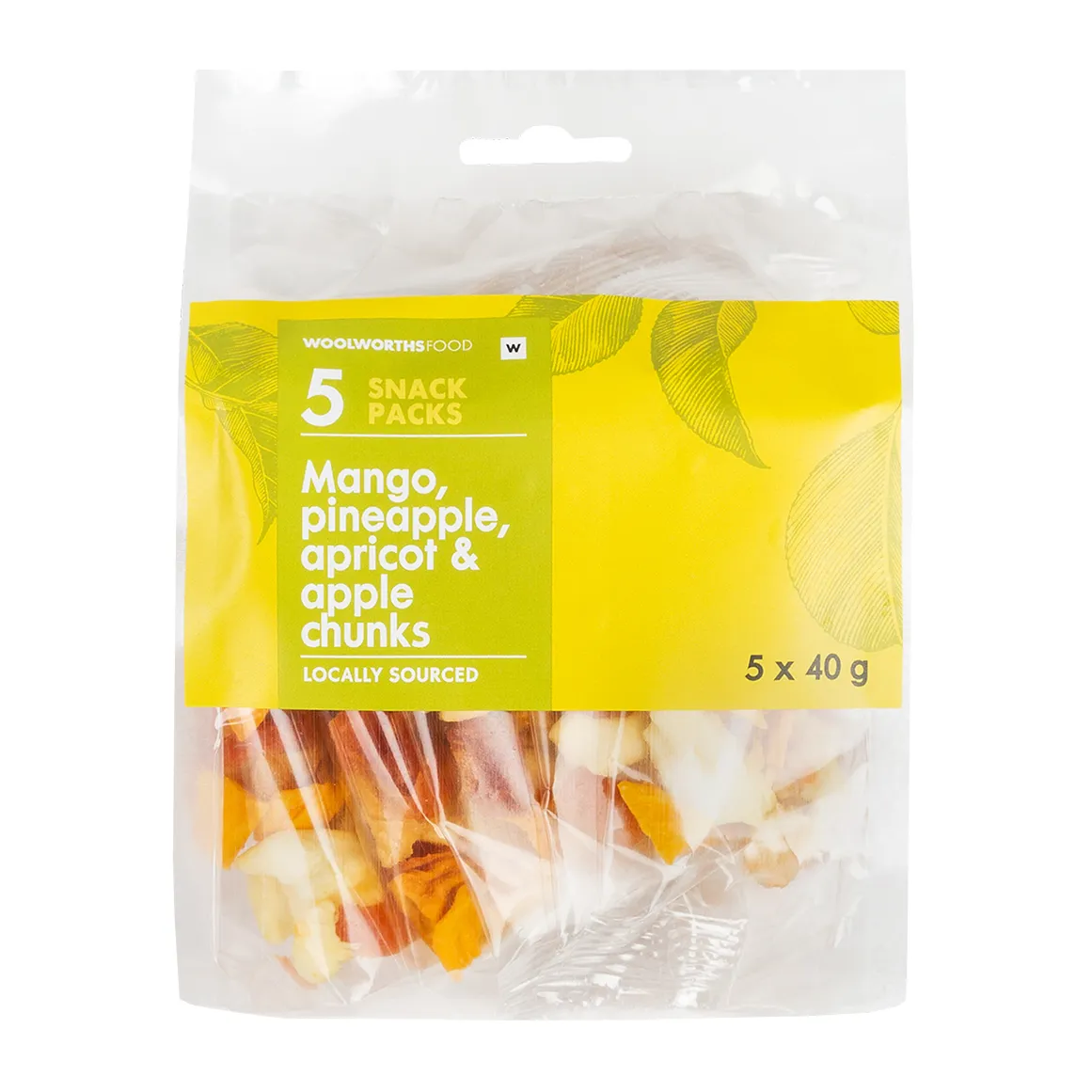 Mango, Pineapple, Apricot and Apple Fruit Chunks 5 x 40 g