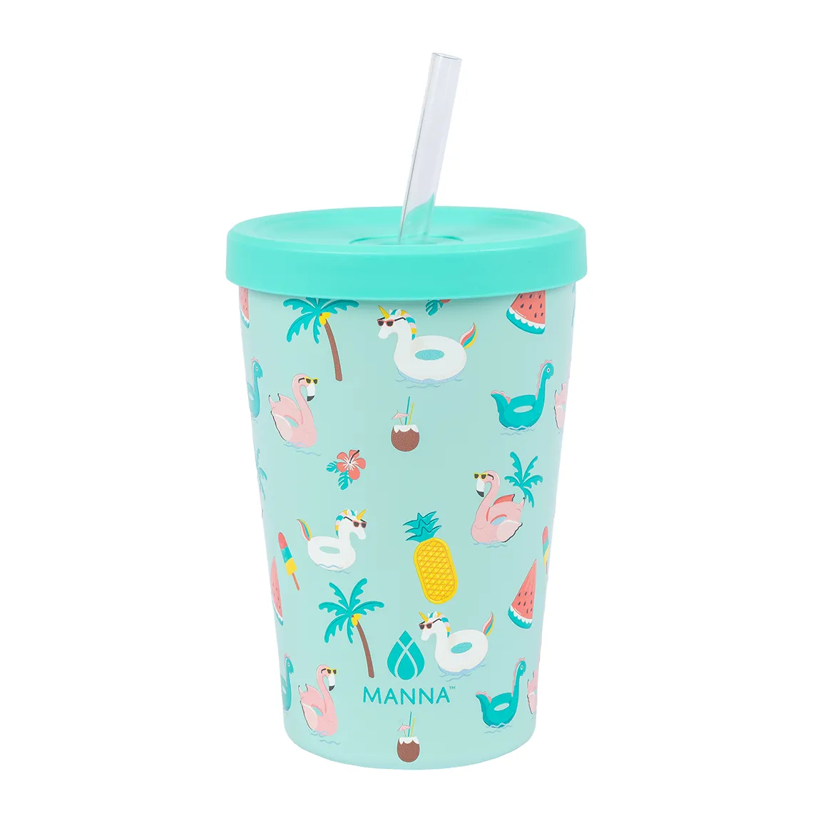 Manna Kids Ranger Floaties Design Stainless Steel Tumbler With Straw 355 ml
