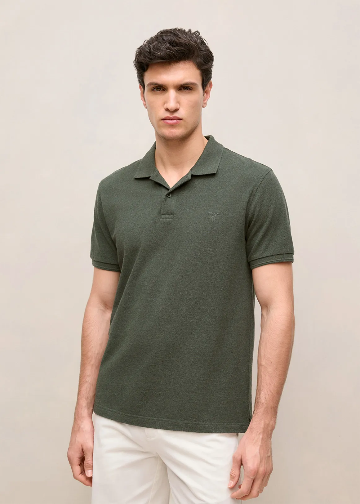 Marle Pique Polo - WOODLAND GREEN