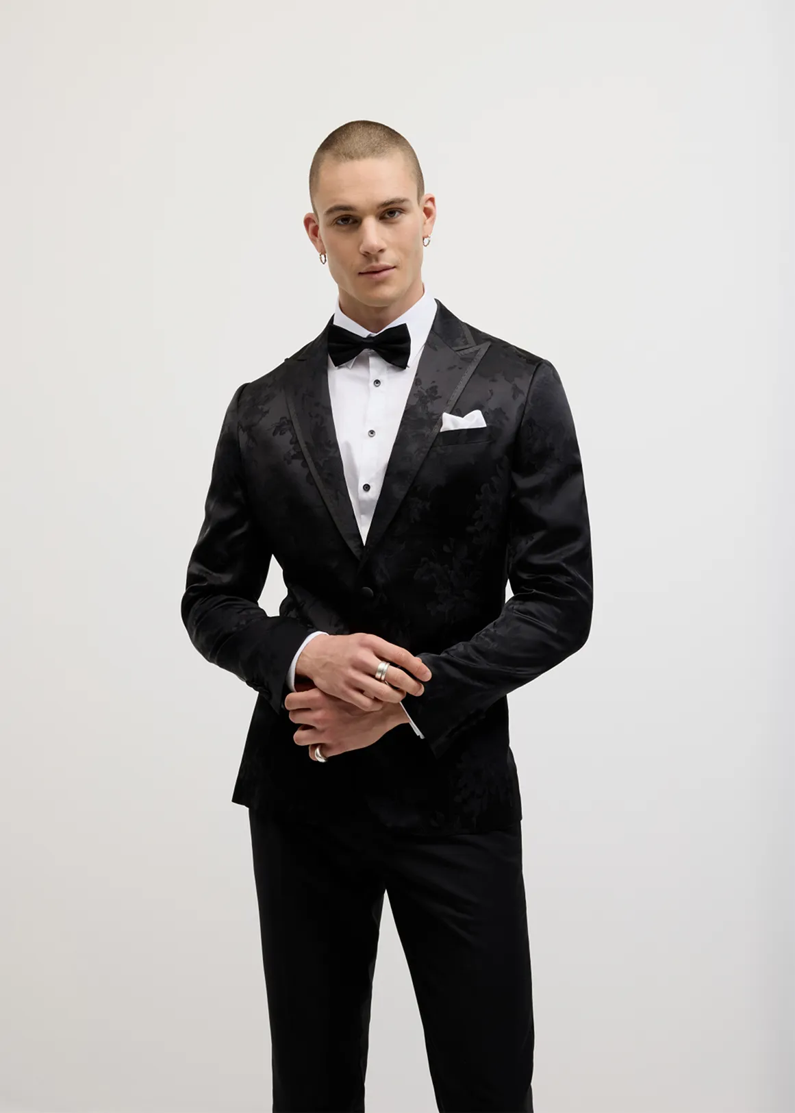 Matheson Jacquard Black Tie Tuxedo