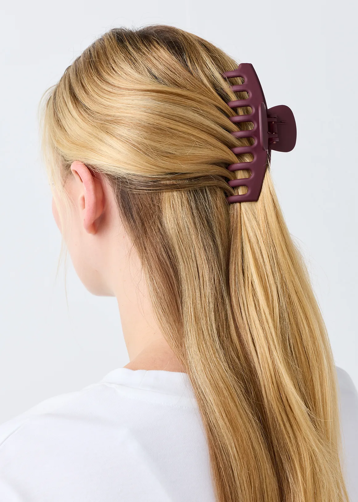 Matte Hair Claw - BURGUNDY