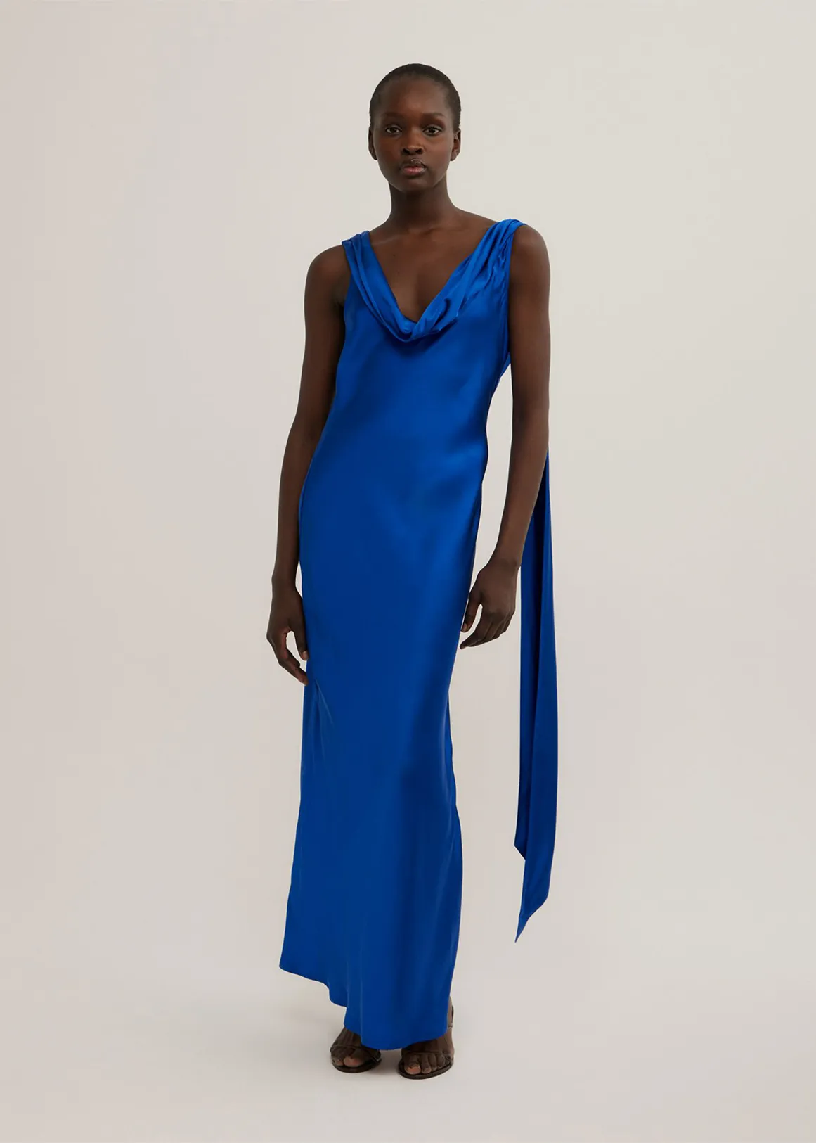 Maxi Scarf Dress - COBALT
