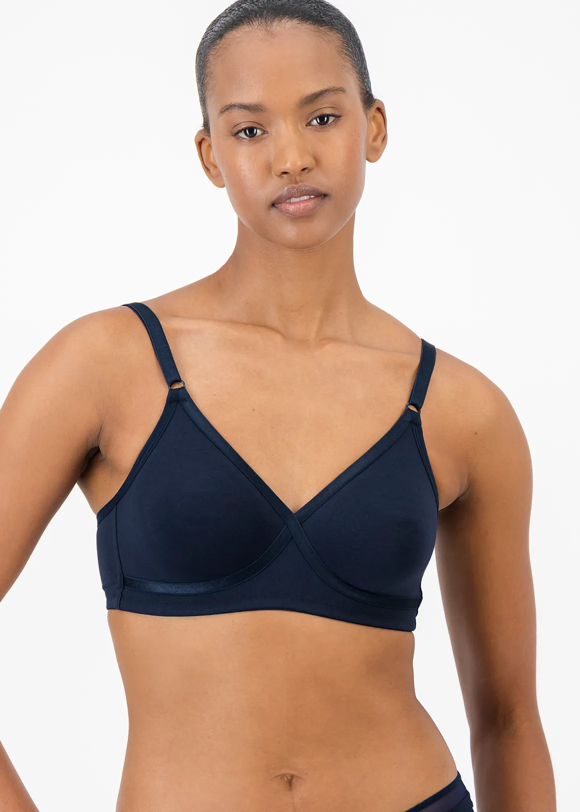 Medium Support Non-wire Bras 2 Pack - New Neutrals - X NAVY
