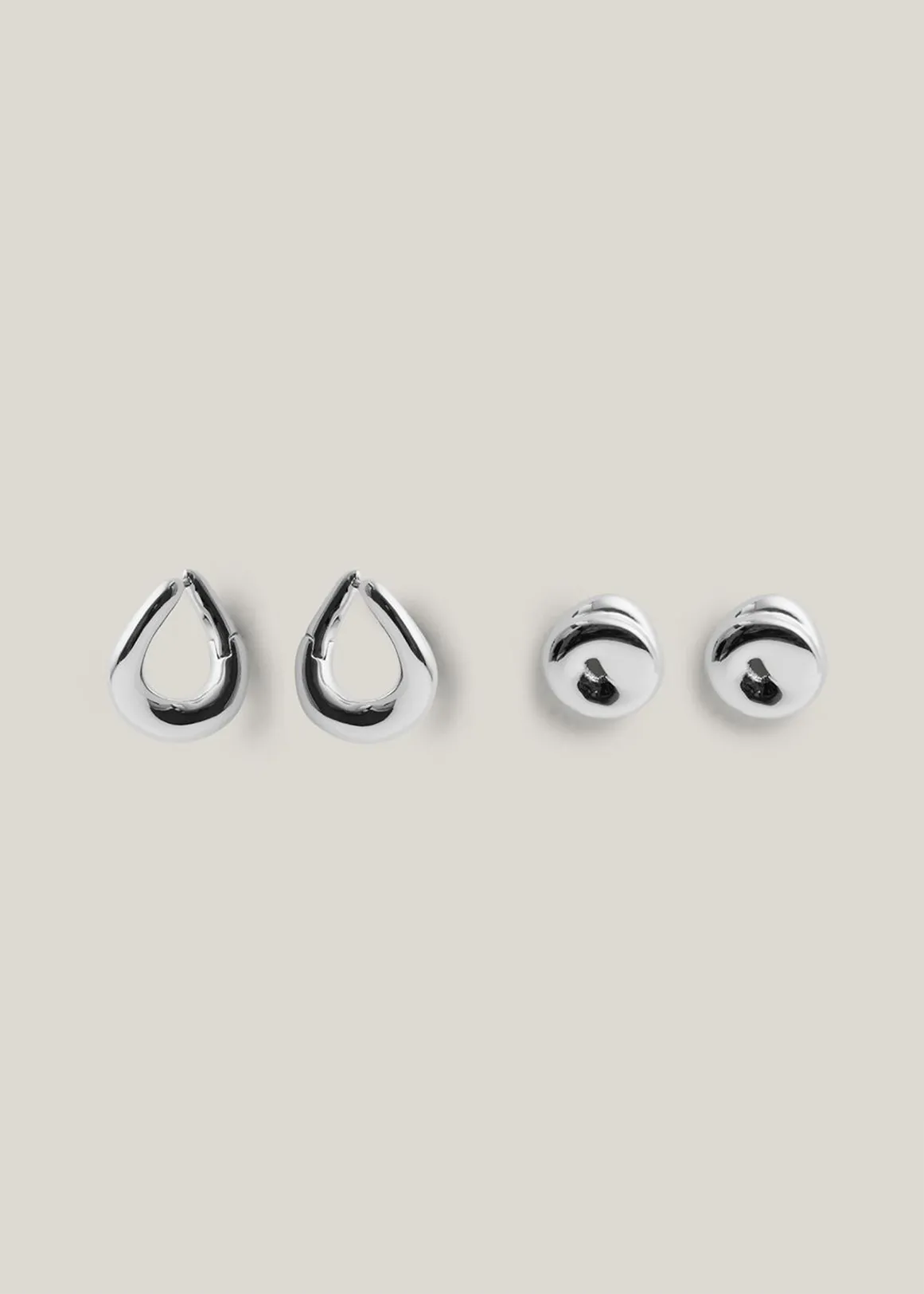 Meg Earrings Set - SILVER